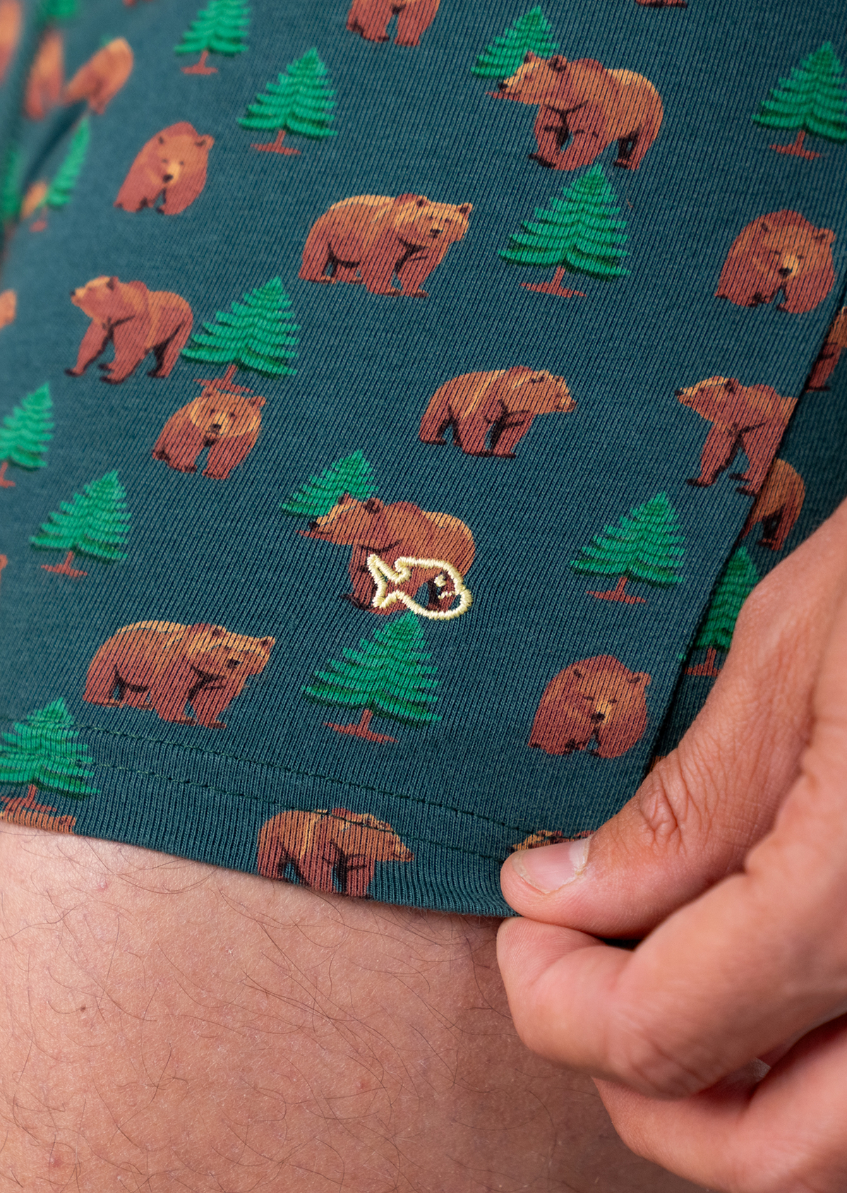 Boxer en coton biologique Vert