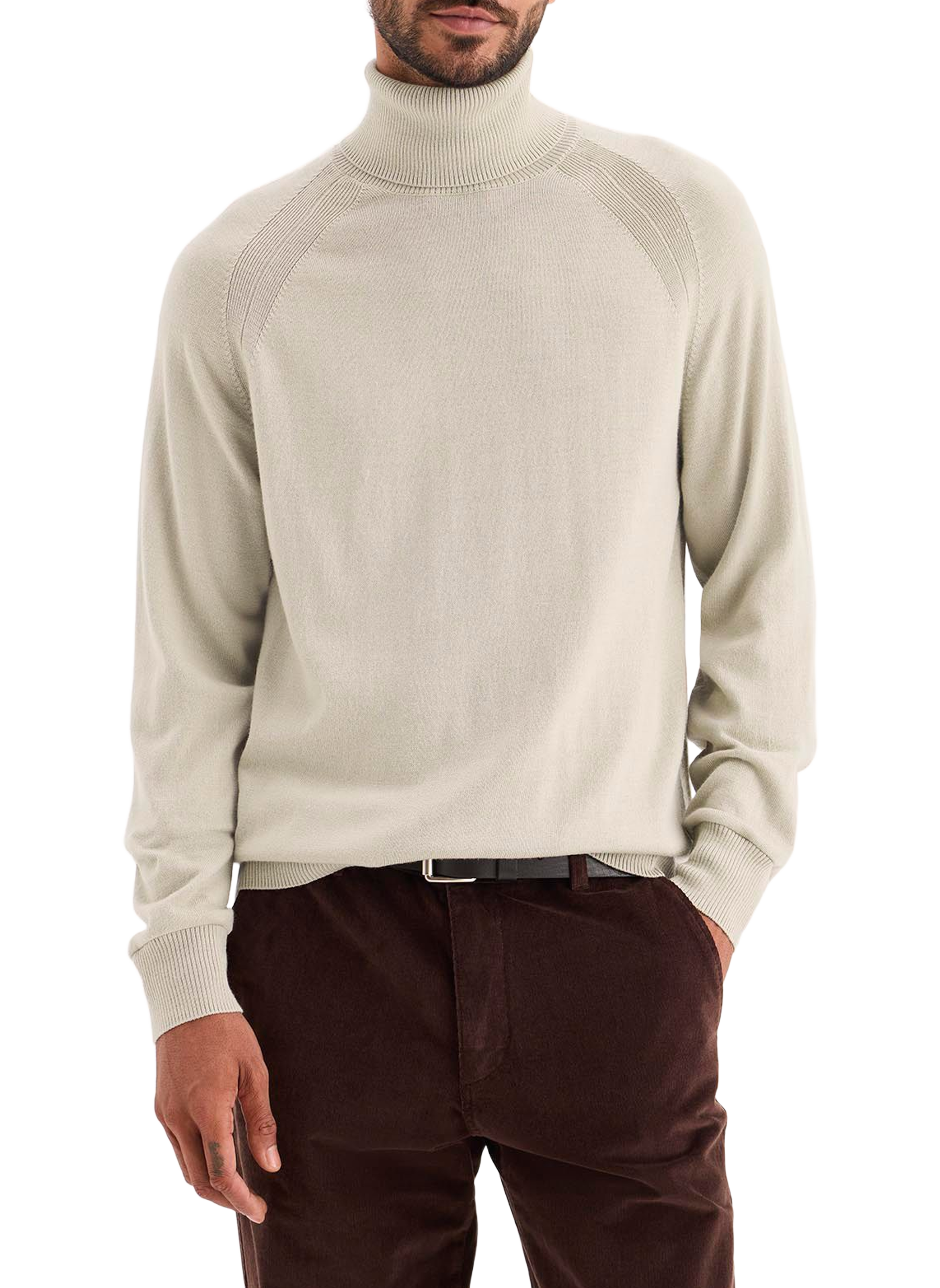DOCKERS Roll-neck wool Jumper  Beige