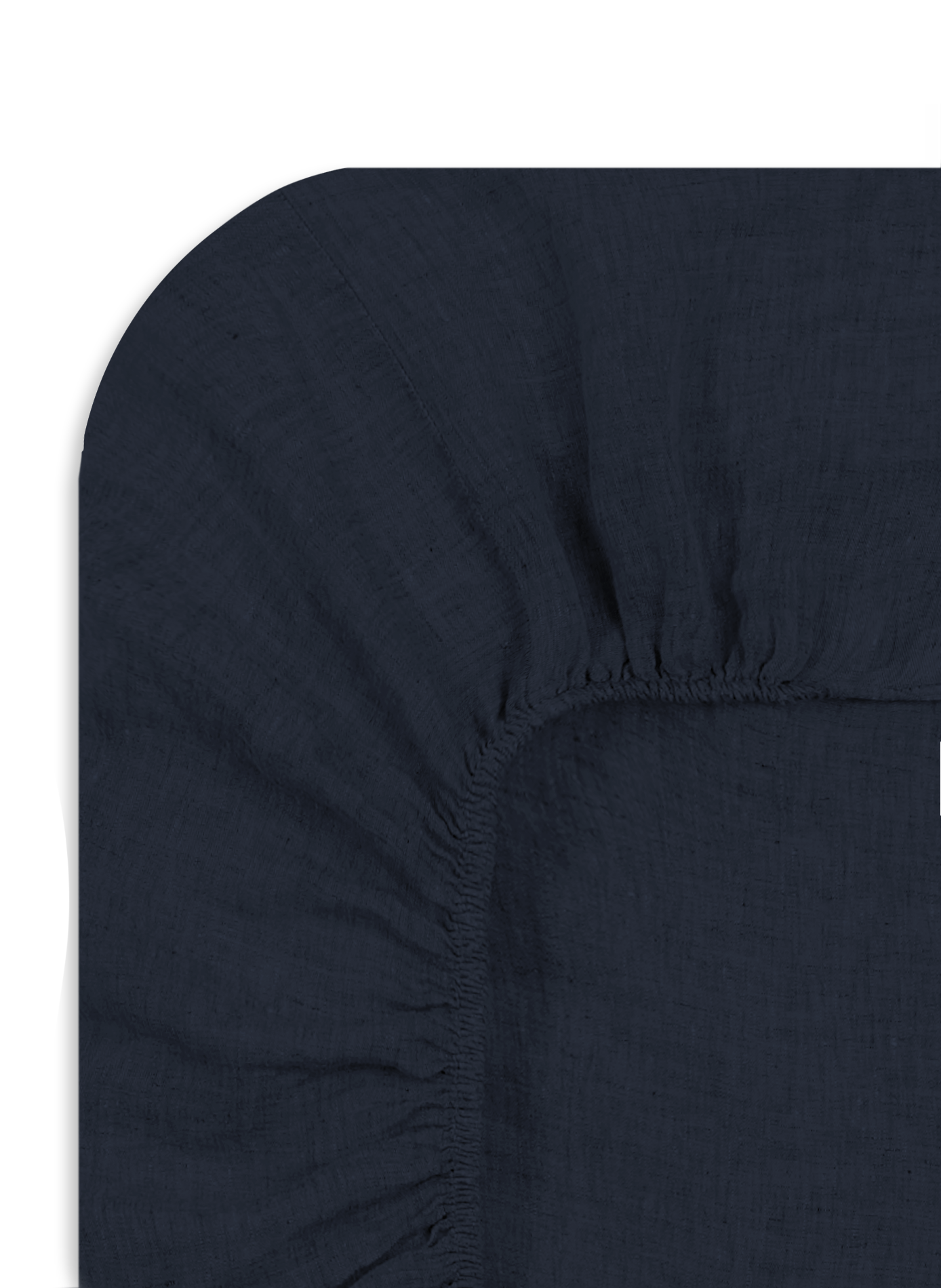 AU PRINTEMPS PARIS Drap housse en lin lavé Bleu