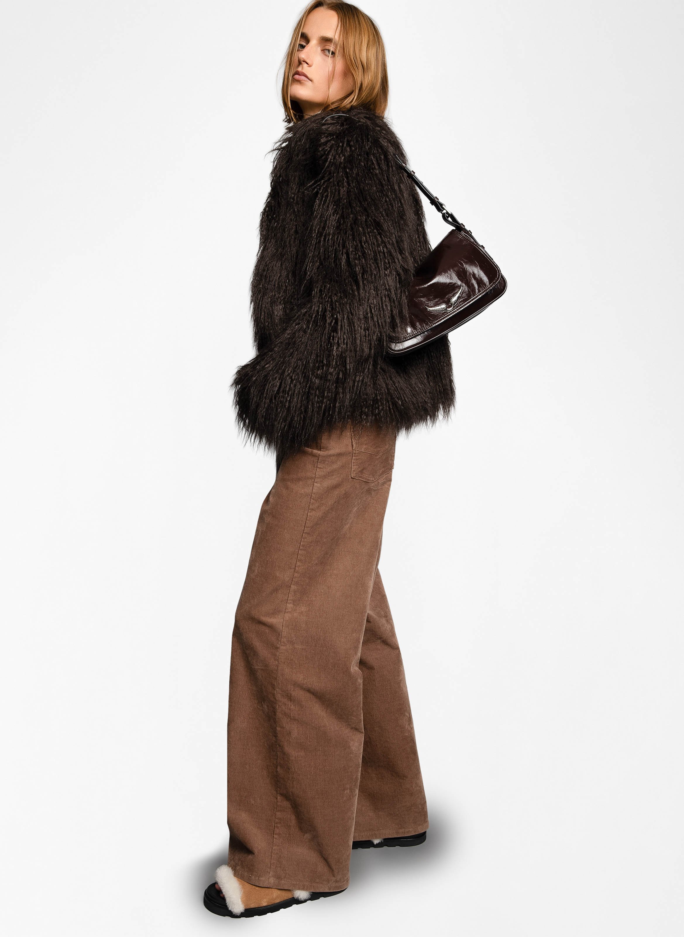 Sac porté épaule en cuir le zouzou ZADIG&VOLTAIRE Marron