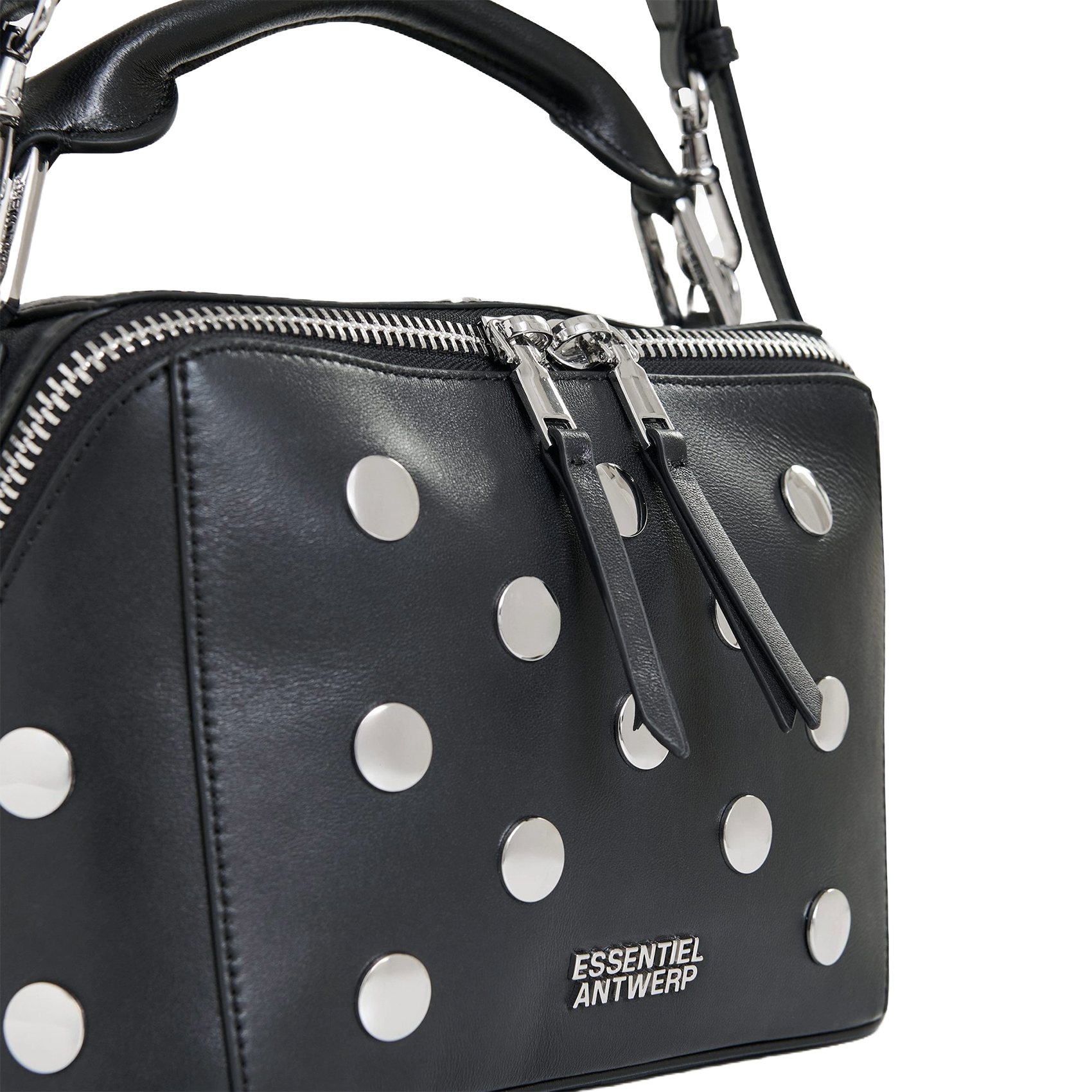 Sac bandoulière en cuir imona ESSENTIEL ANTWERP Noir