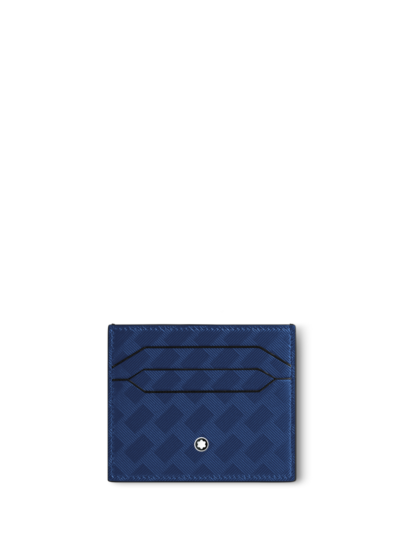 Textured leather card holder MONTBLANC Blue