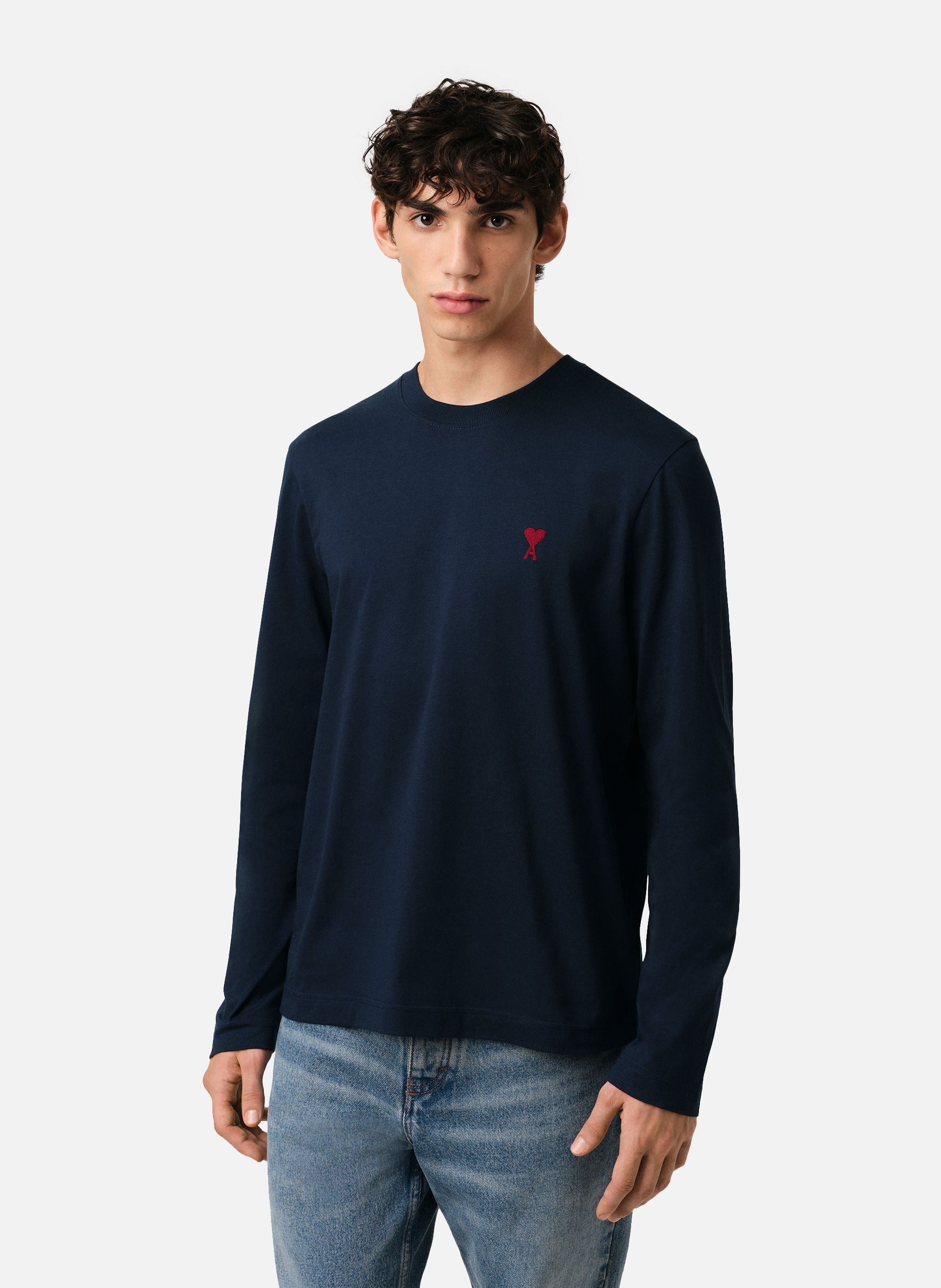 T-shirt Manches Longues Ami de Coeur Rouge unisexe AMI PARIS Bleu