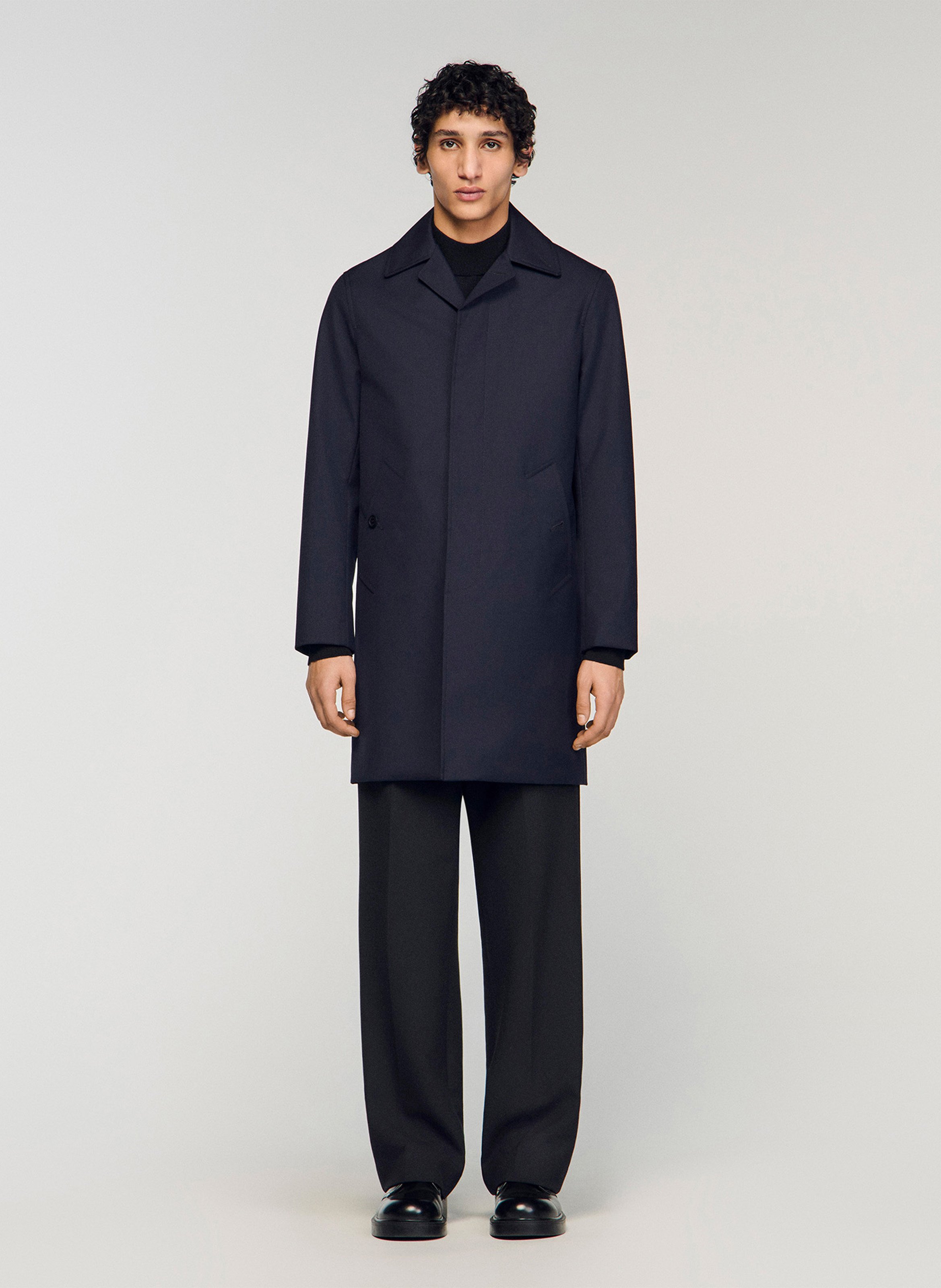 Veste droite col classique SANDRO Bleu