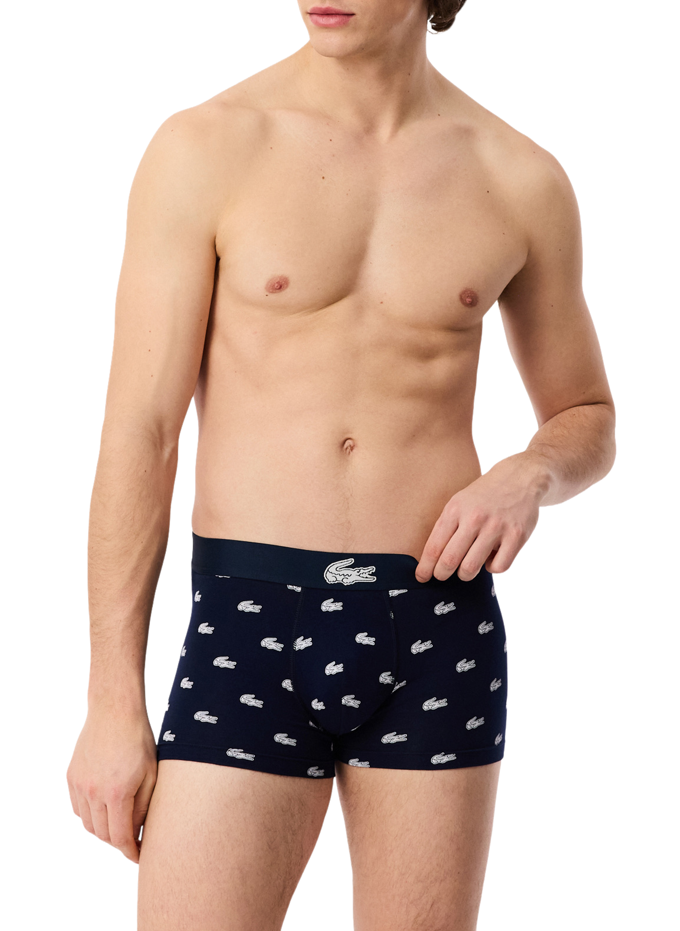 Lot de trois boxers en coton mélangé LACOSTE Multicolore