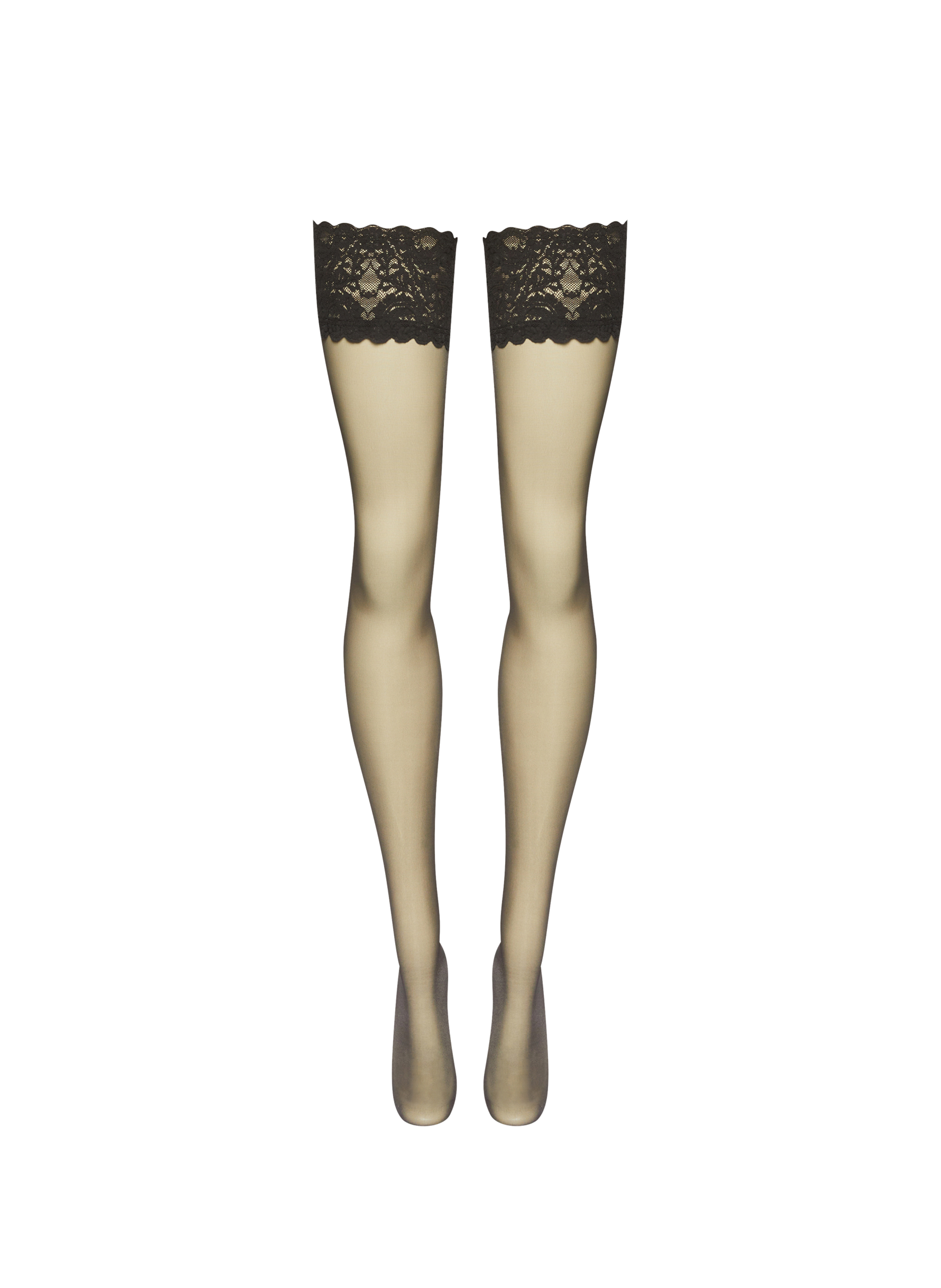 Bas stay up Satin Touch 20 WOLFORD Gris