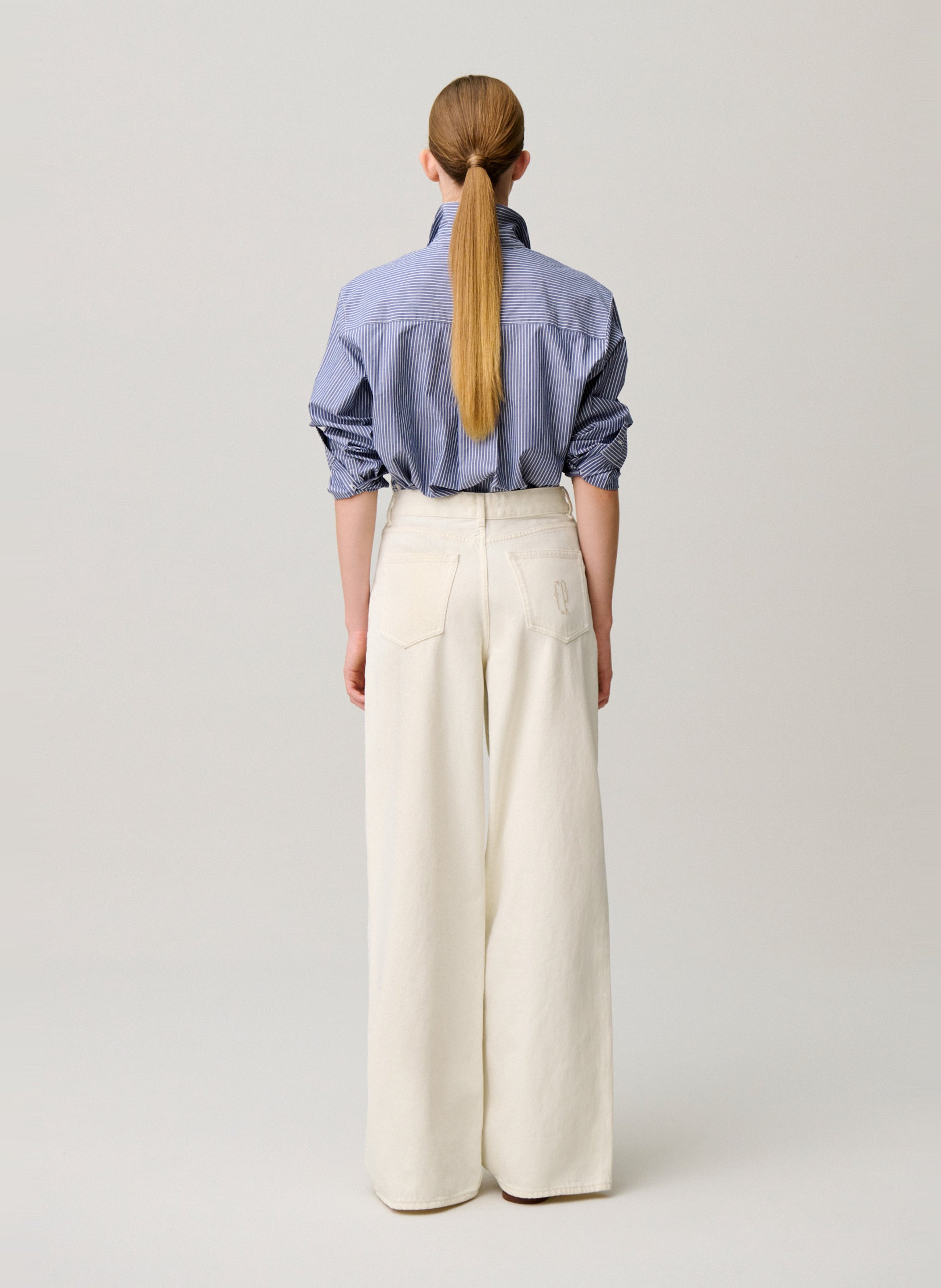 Jean droit en coton CLAUDIE PIERLOT Beige