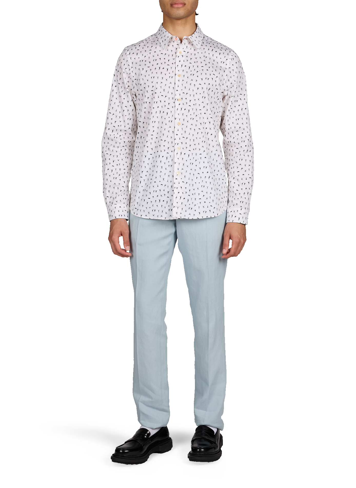 Buttoned straight shirt with pattern PAUL SMITH White