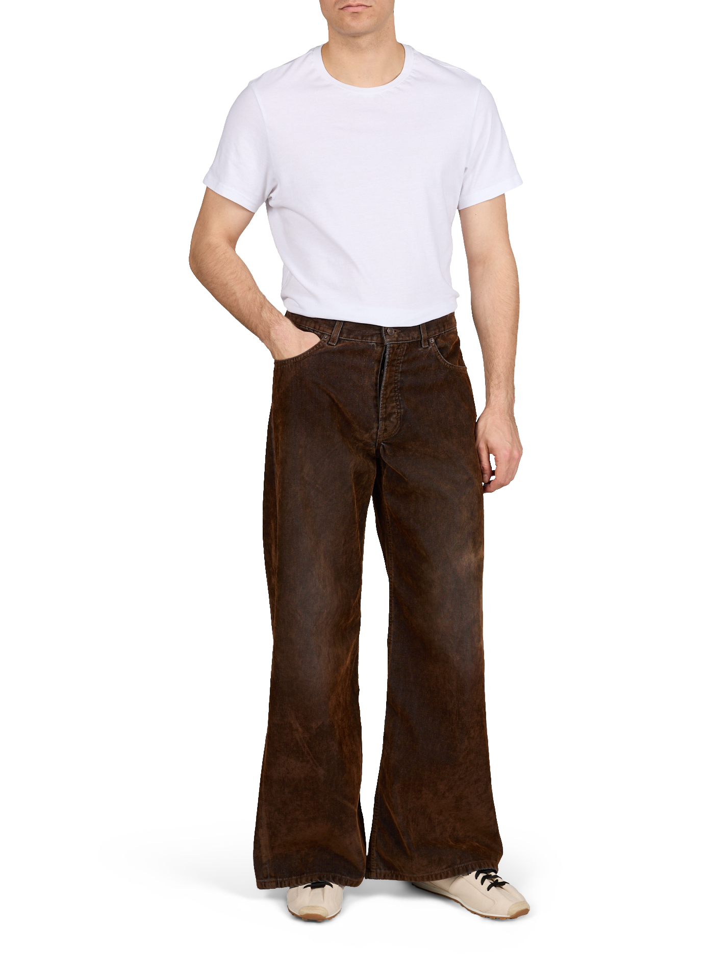 Wide-leg Gion cotton jeans JEANERICA DENIM Brown