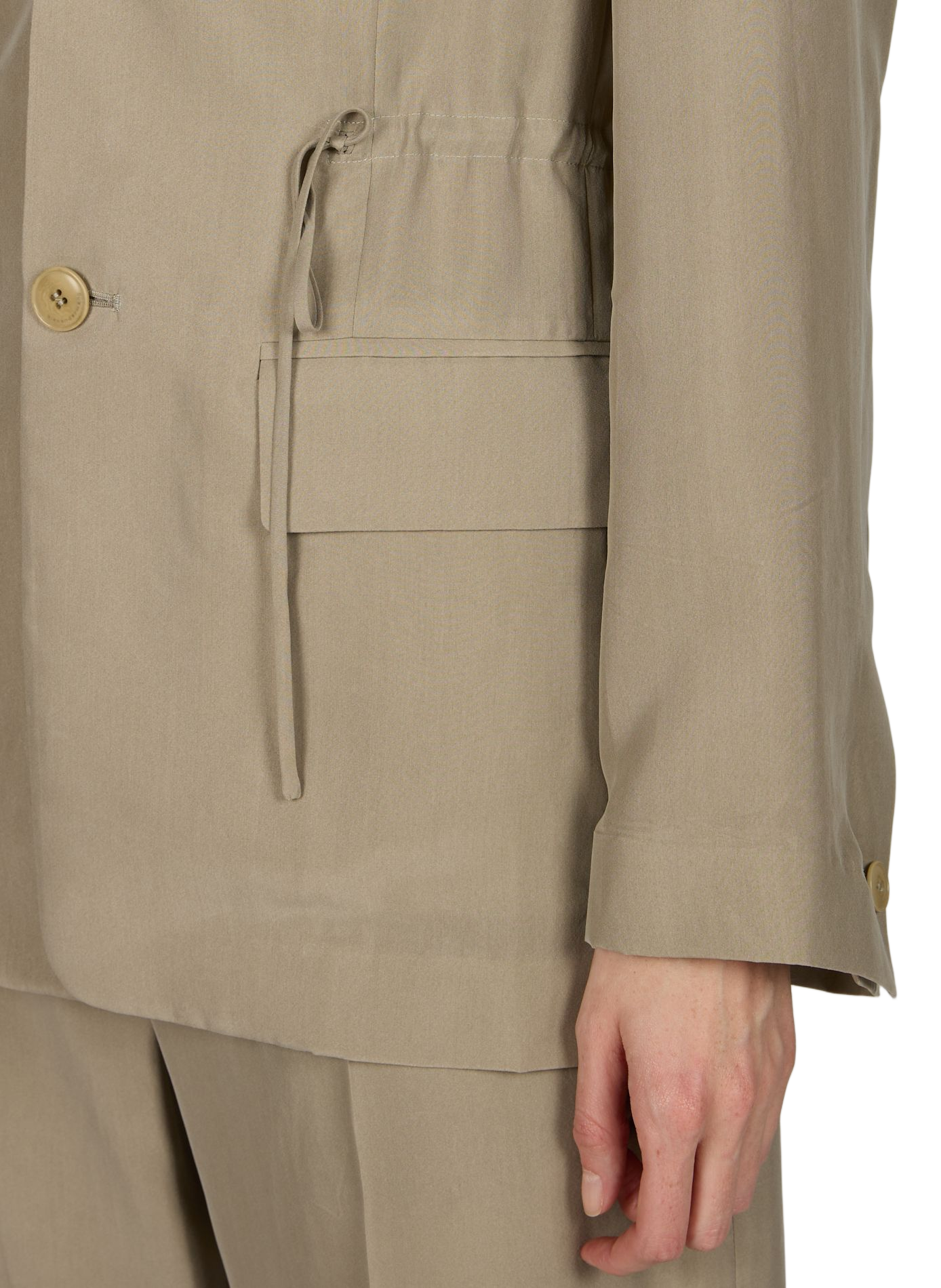 Blazer cintré léger en soie ALEXANDER WANG Blanc