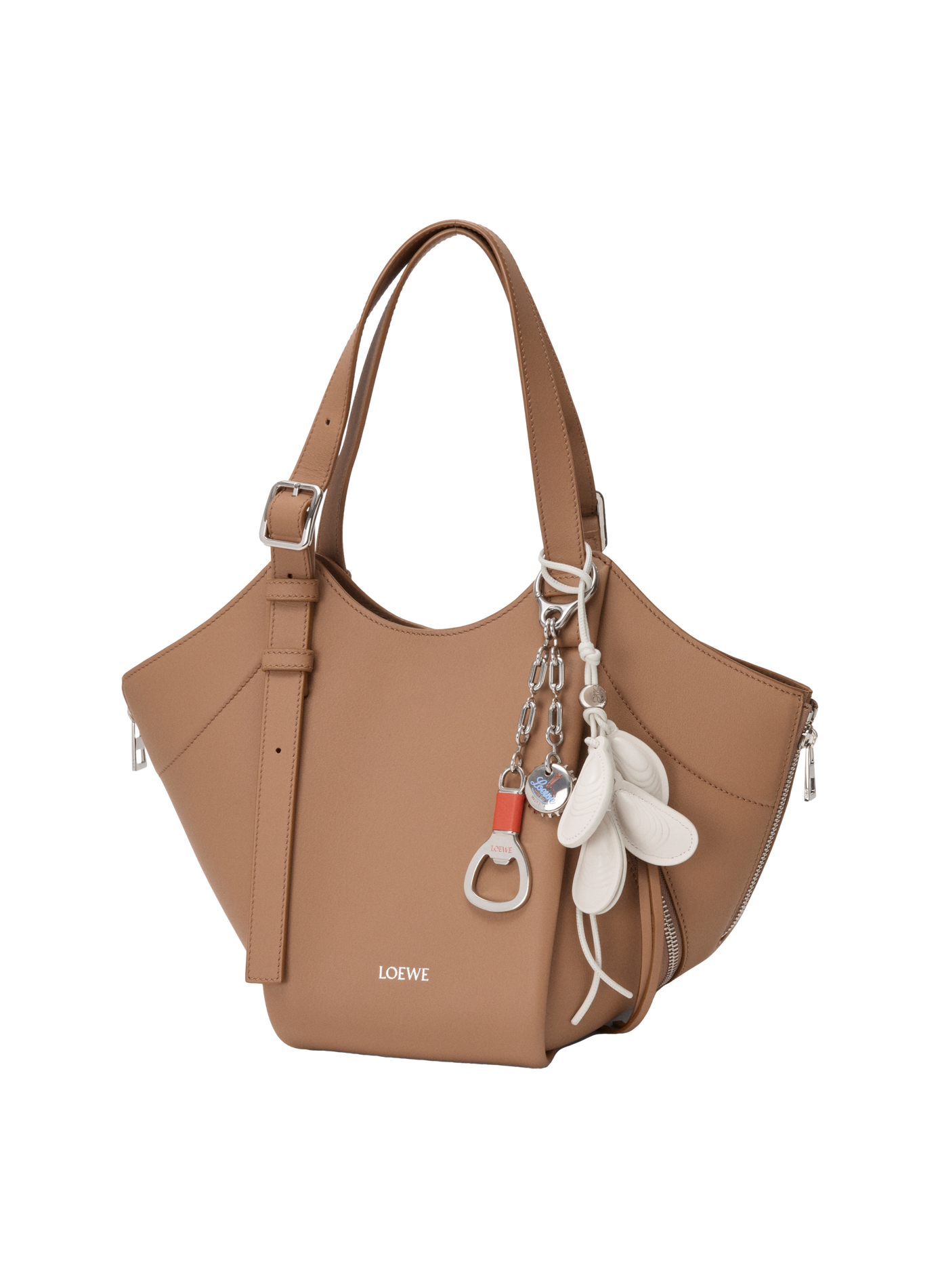 Bijou de sac coquillages en cuir LOEWE Blanc