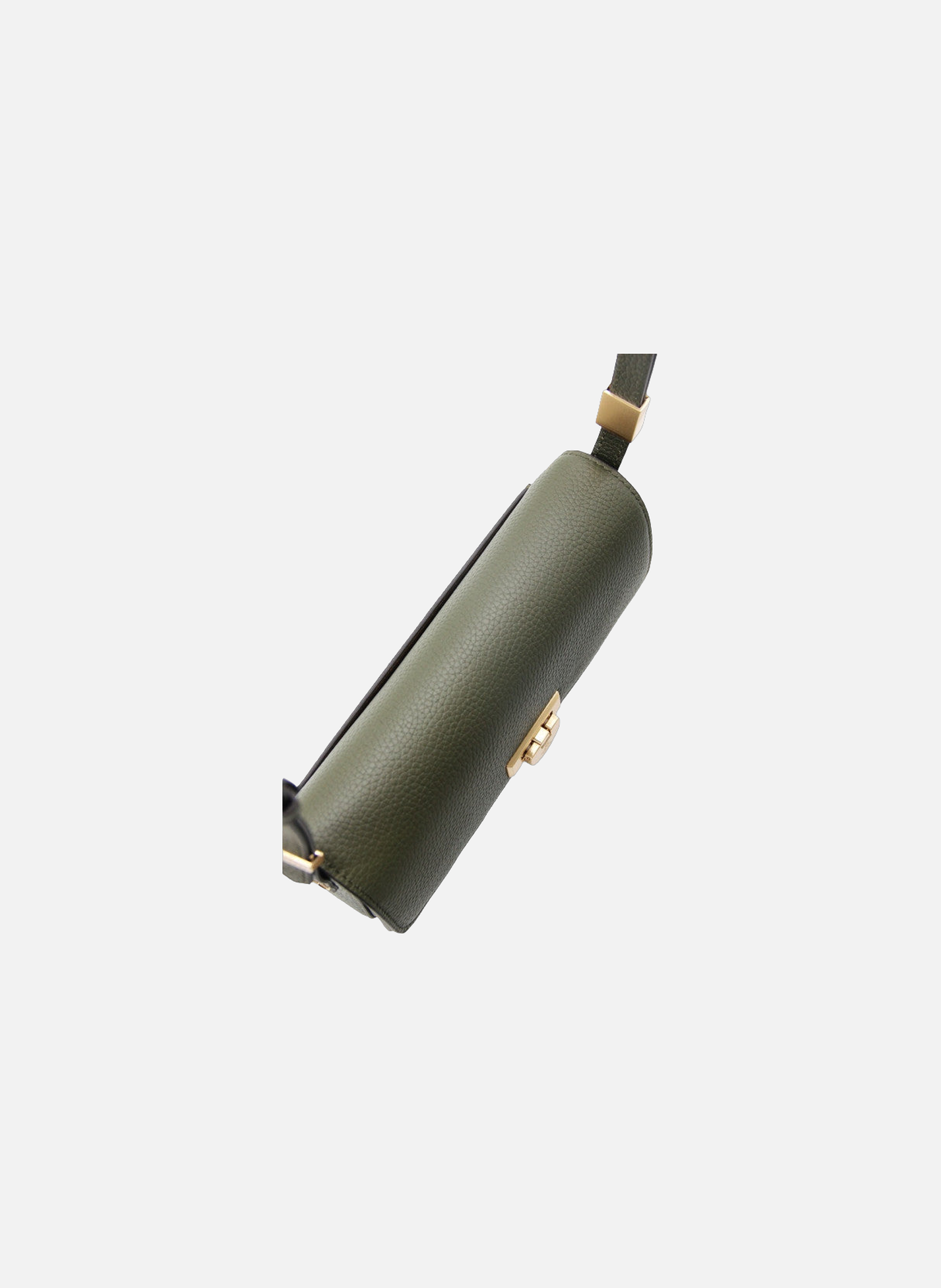Auteuil | sac porté travers gm en cuir de vachette | Kaki POURCHET Femme