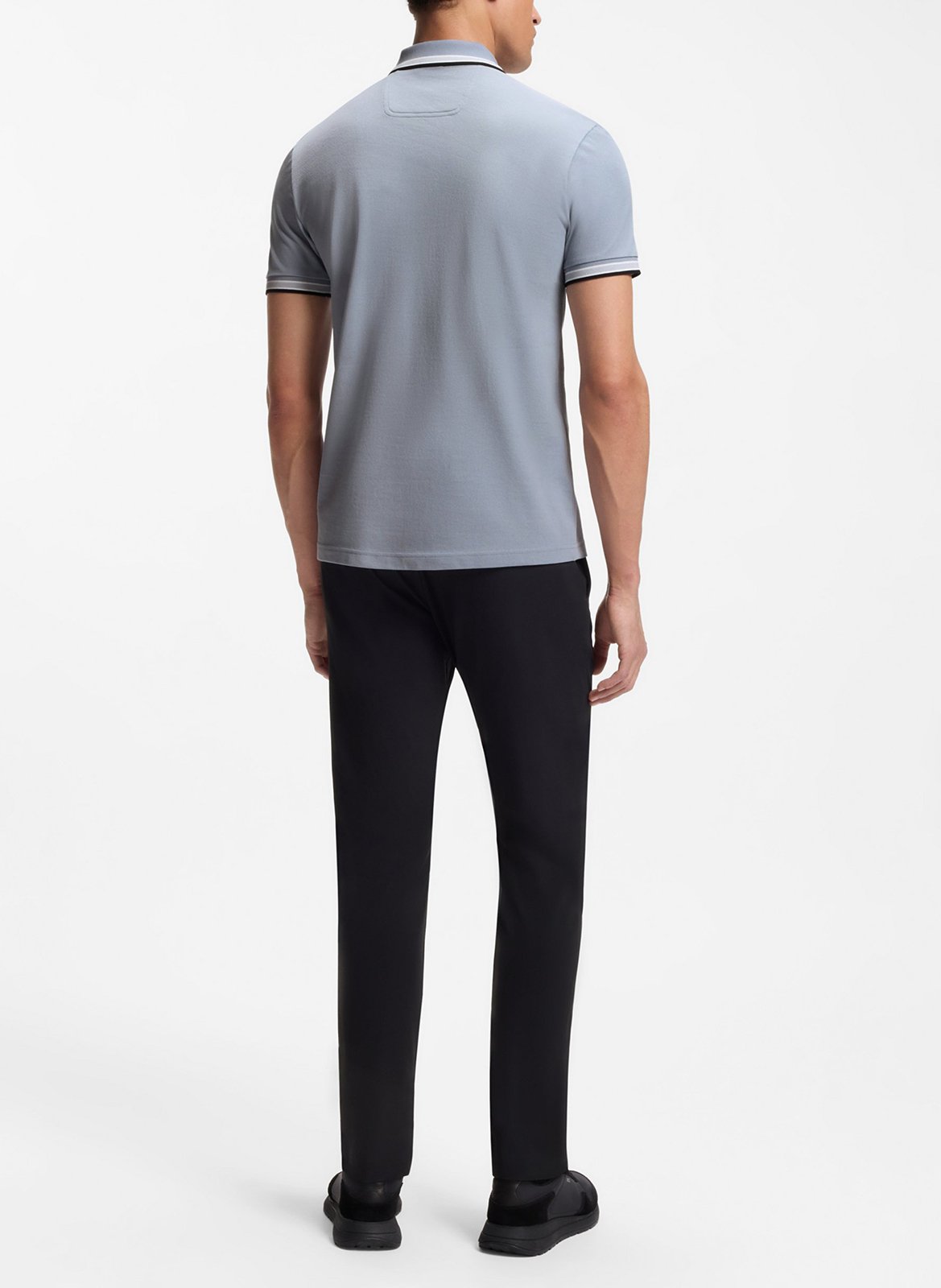 Polo regular fit en coton BOSS Argent