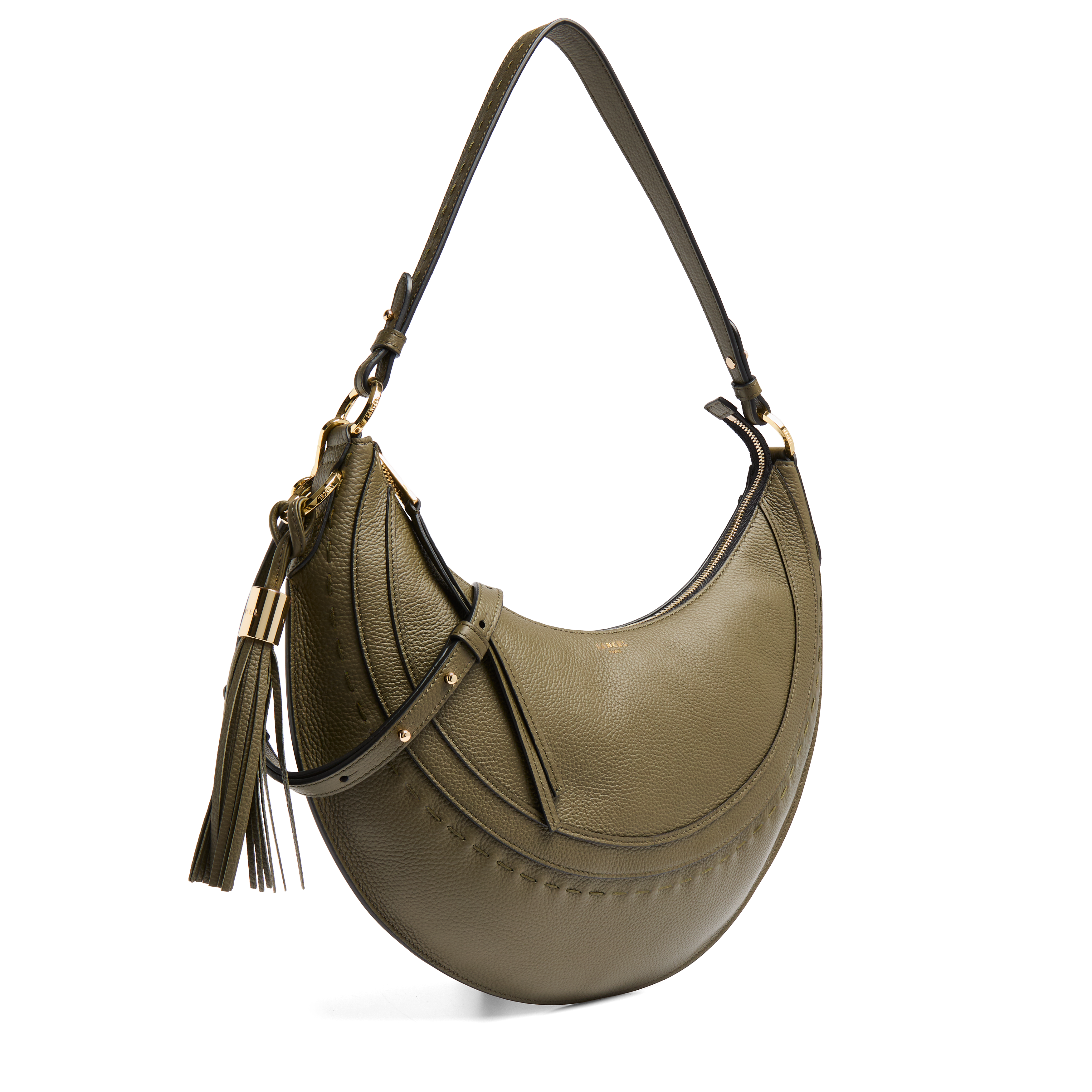 Sac hobo hoboheme de lancel en cuir de vachette graine LANCEL Vert