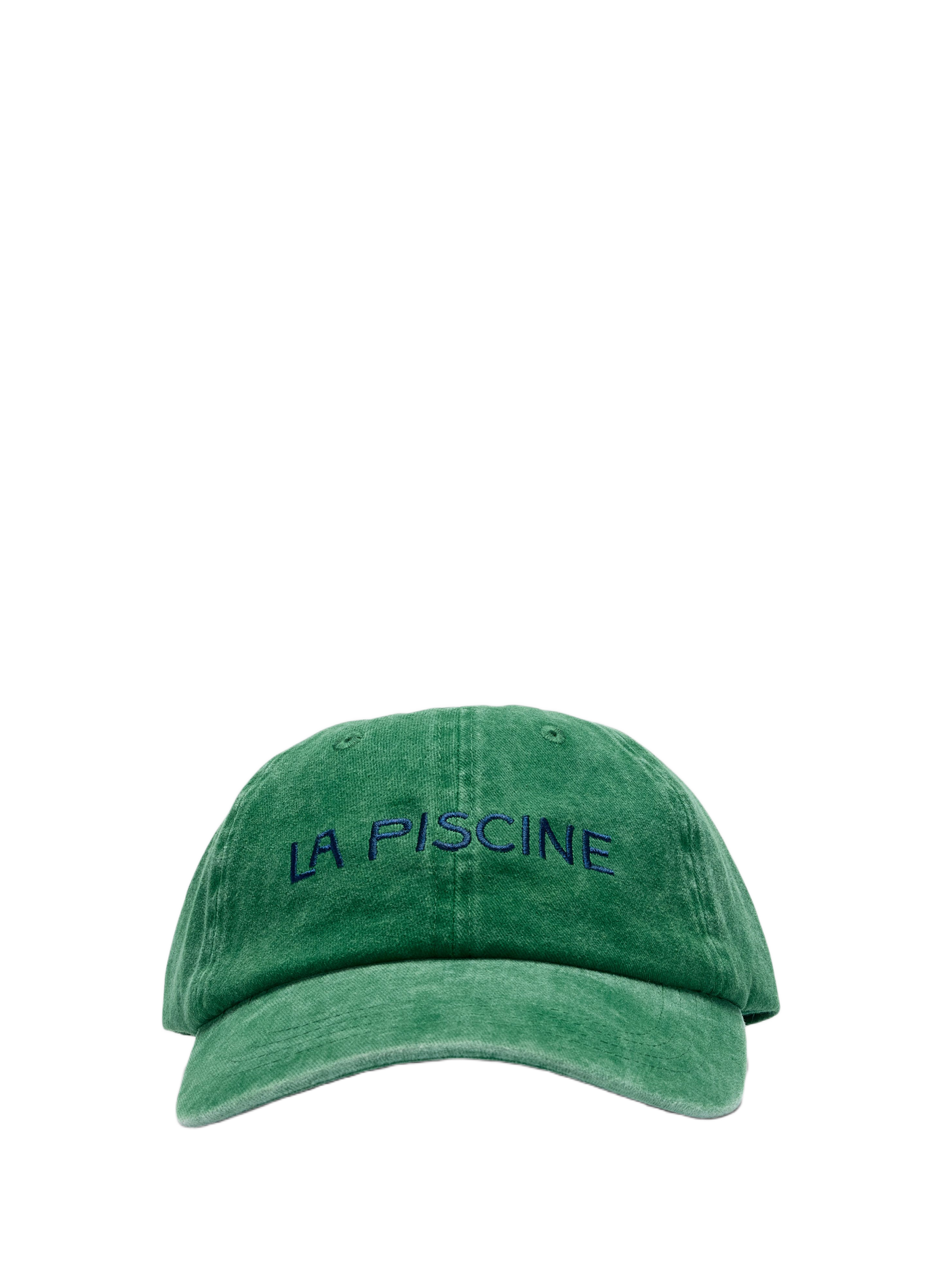 Embroidered cotton baseball cap SELECTED Green