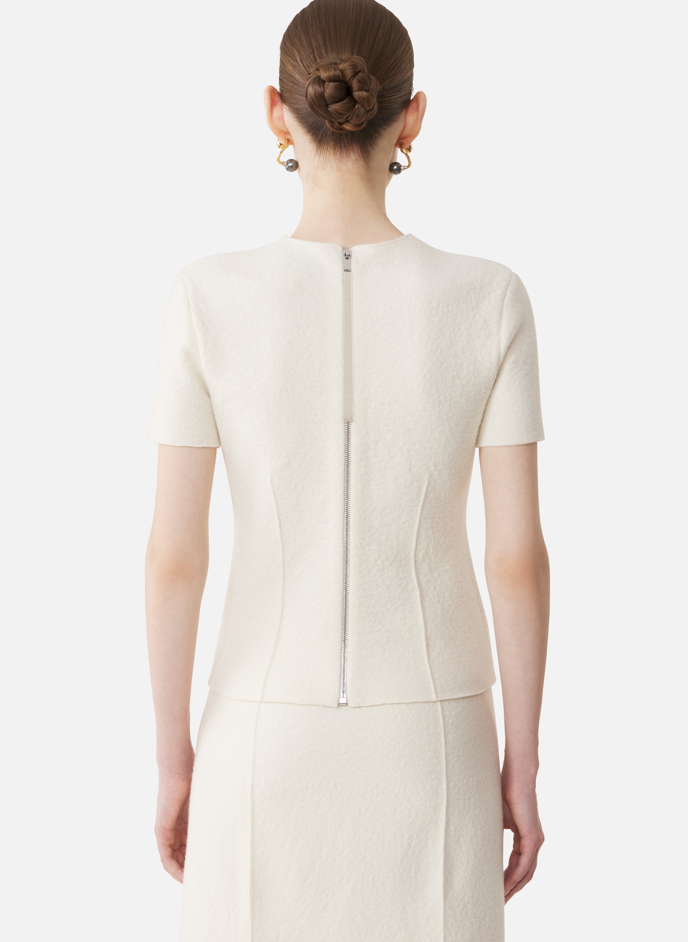 T-shirt en maille de coton LANVIN Blanc