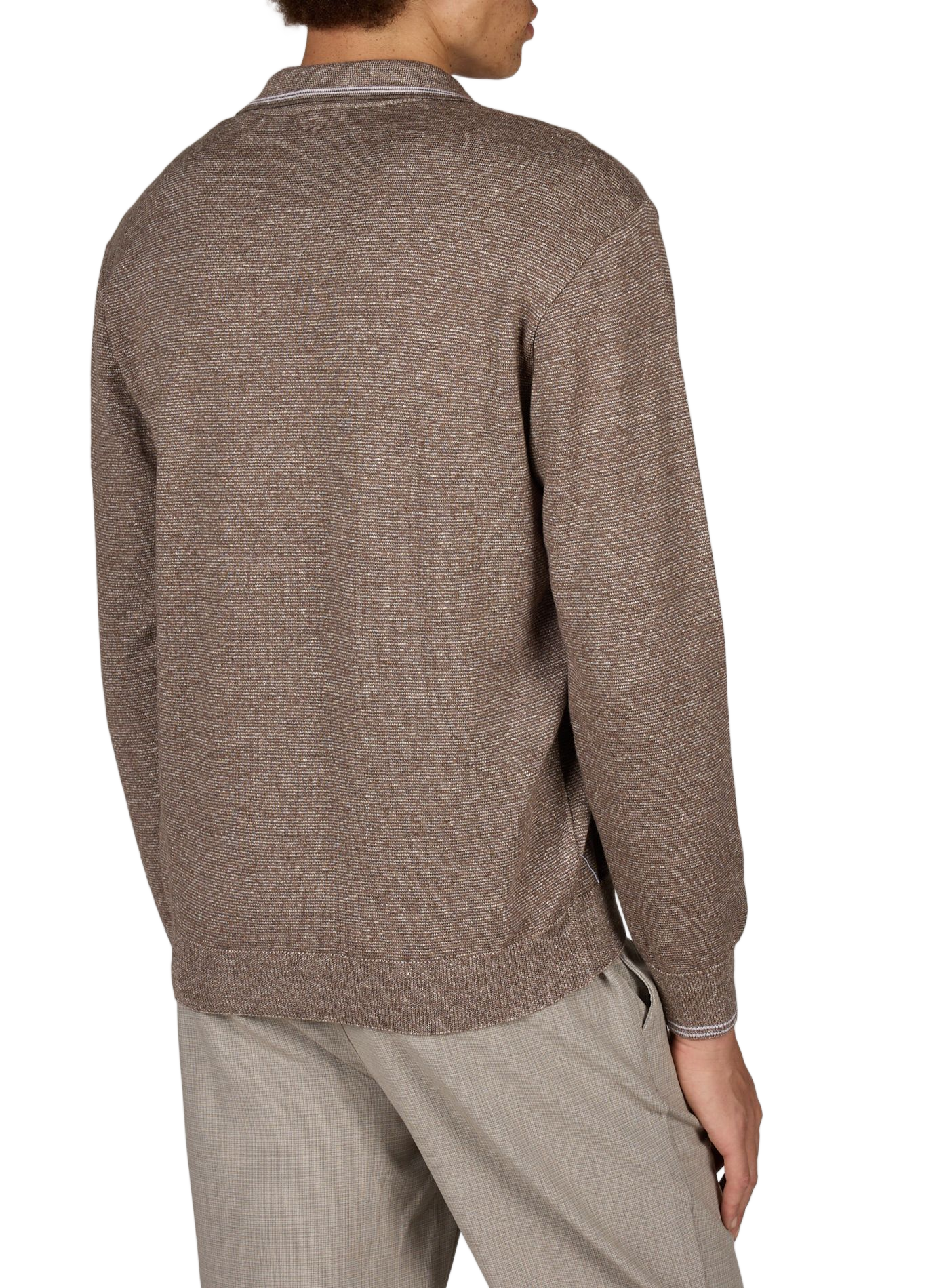 Straight heathered wool blend polo PAUL & SHARK White