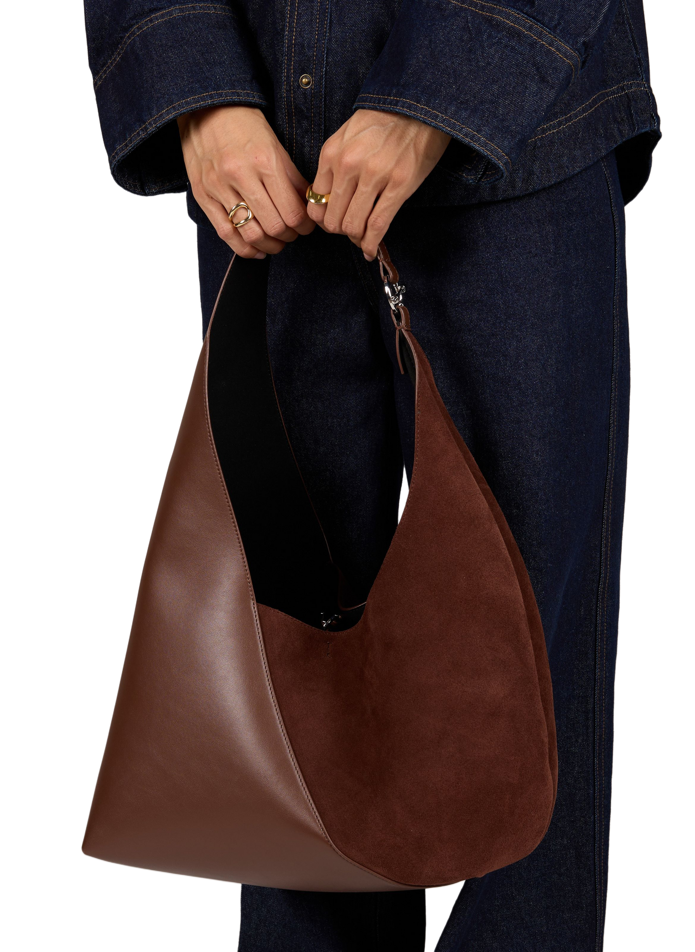 Sakaia two-tone handbag SAMSOE SAMSOE Brown