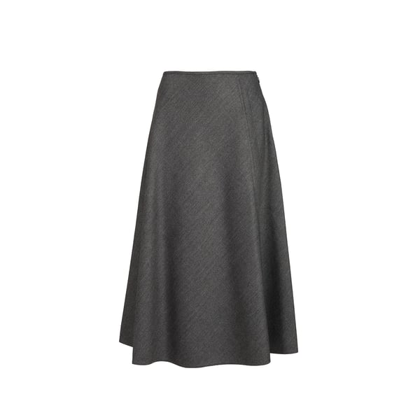 Jupe midi évasée en laine mélangée Jupe midi évasée en laine mélangée
