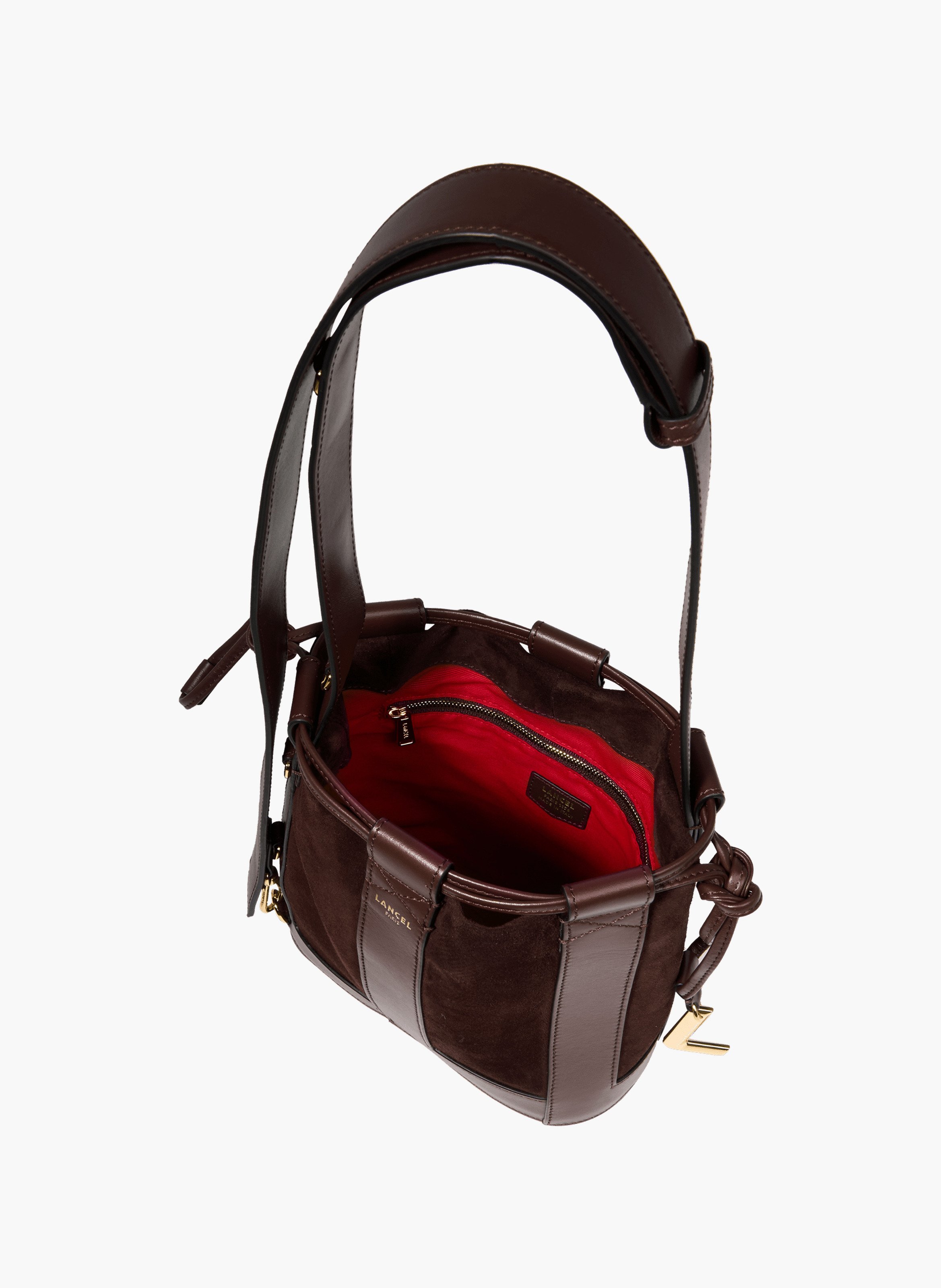 Sac seau m elles de lancel en cuir LANCEL Marron