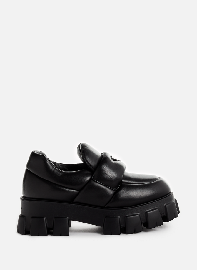 Padded leather loafers PRADA