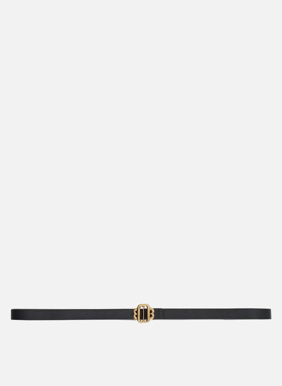 Ceinture en cuir lisse Noir by MAJE MAJE Ceinture en cuir lisse Noir