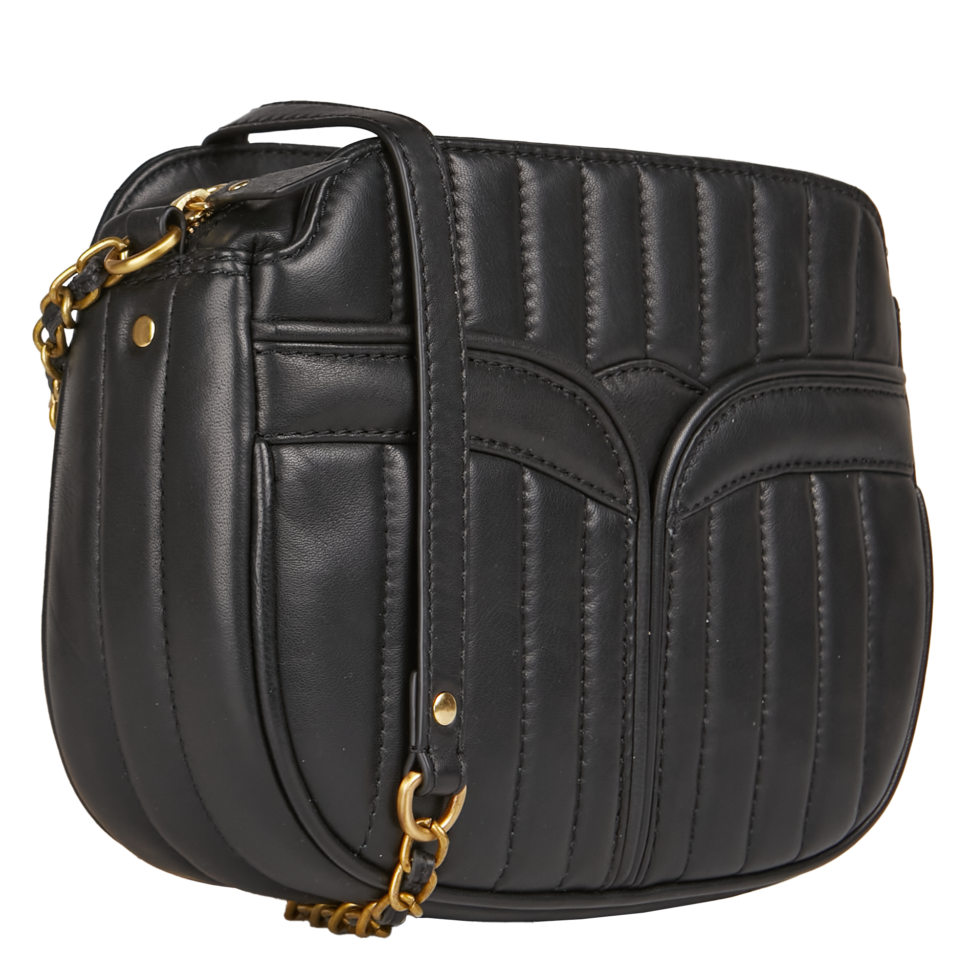 Sac bandoulière en cuir agneau divine Noir