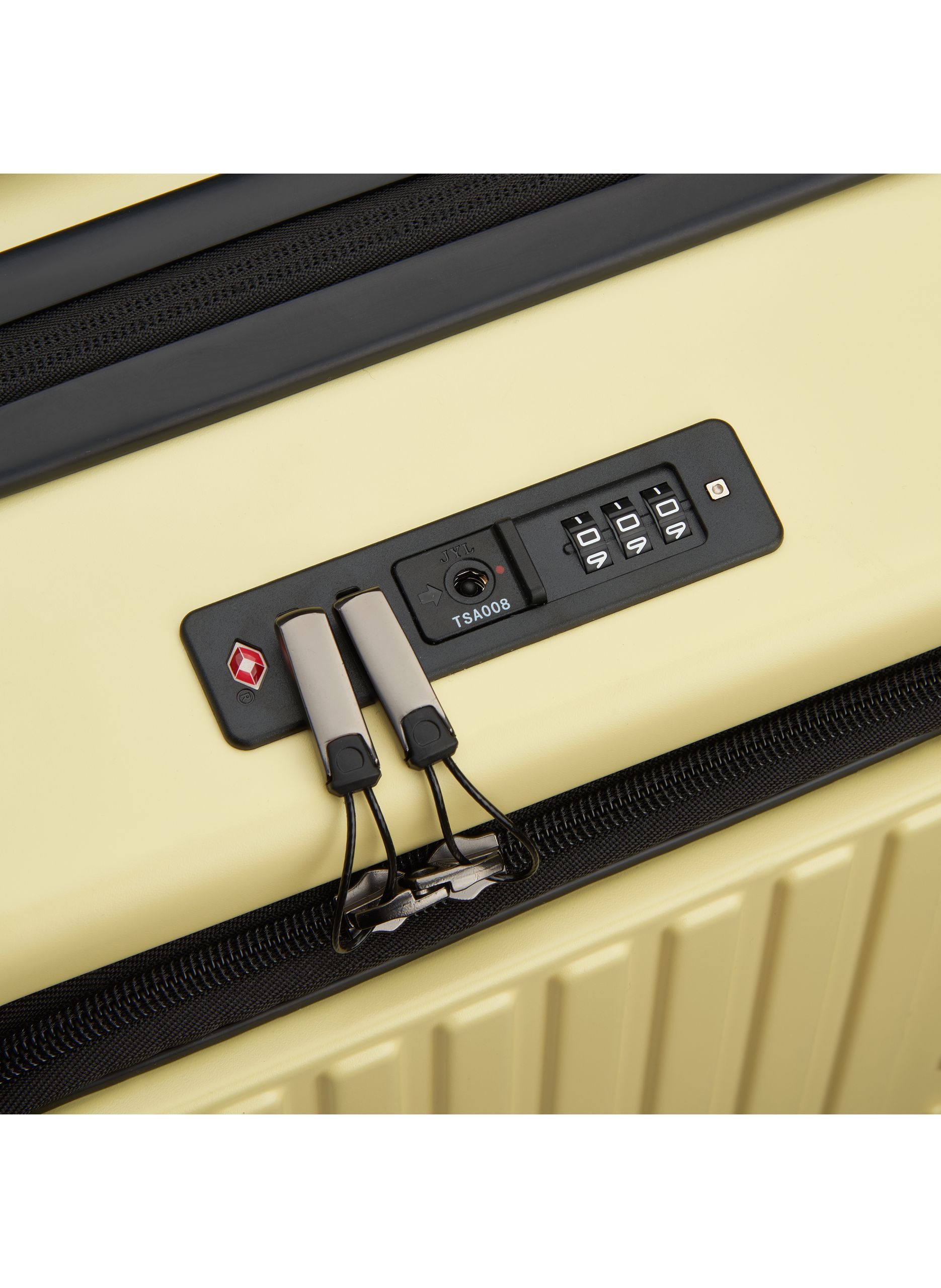 Valise cabine rigide taille s - securitime zip DELSEY PARIS Jaune