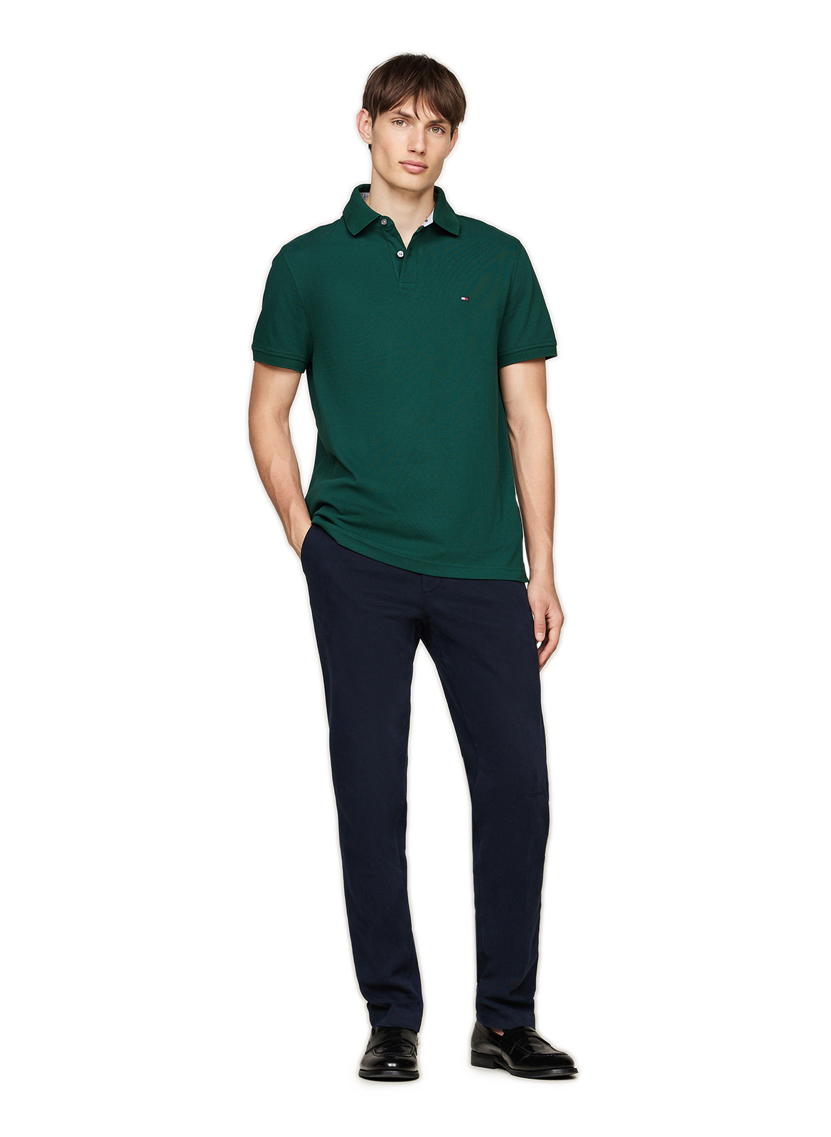 Organic cotton polo shirt TOMMY HILFIGER Green