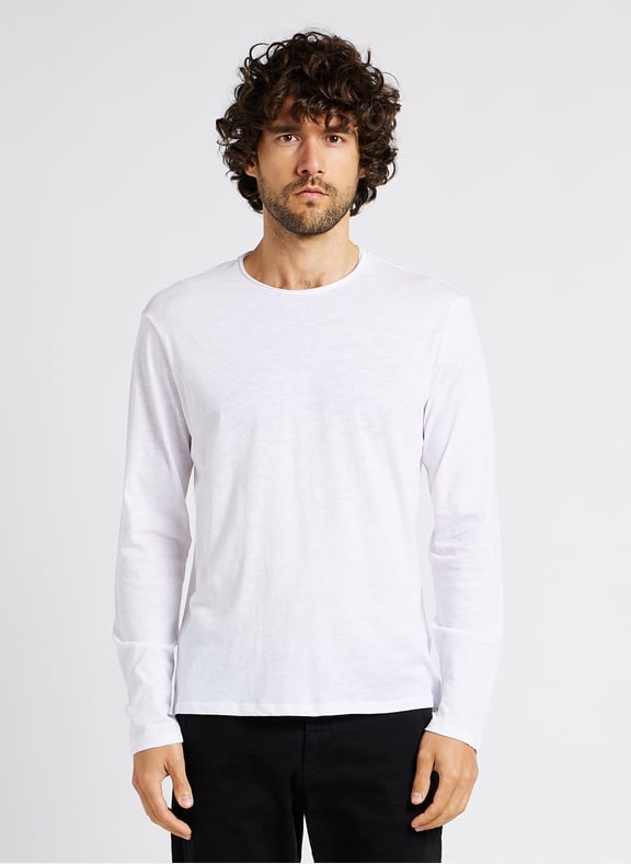 Tee-shirt col rond en coton Blanc by IKKS IKKS Tee-shirt col rond en coton Blanc