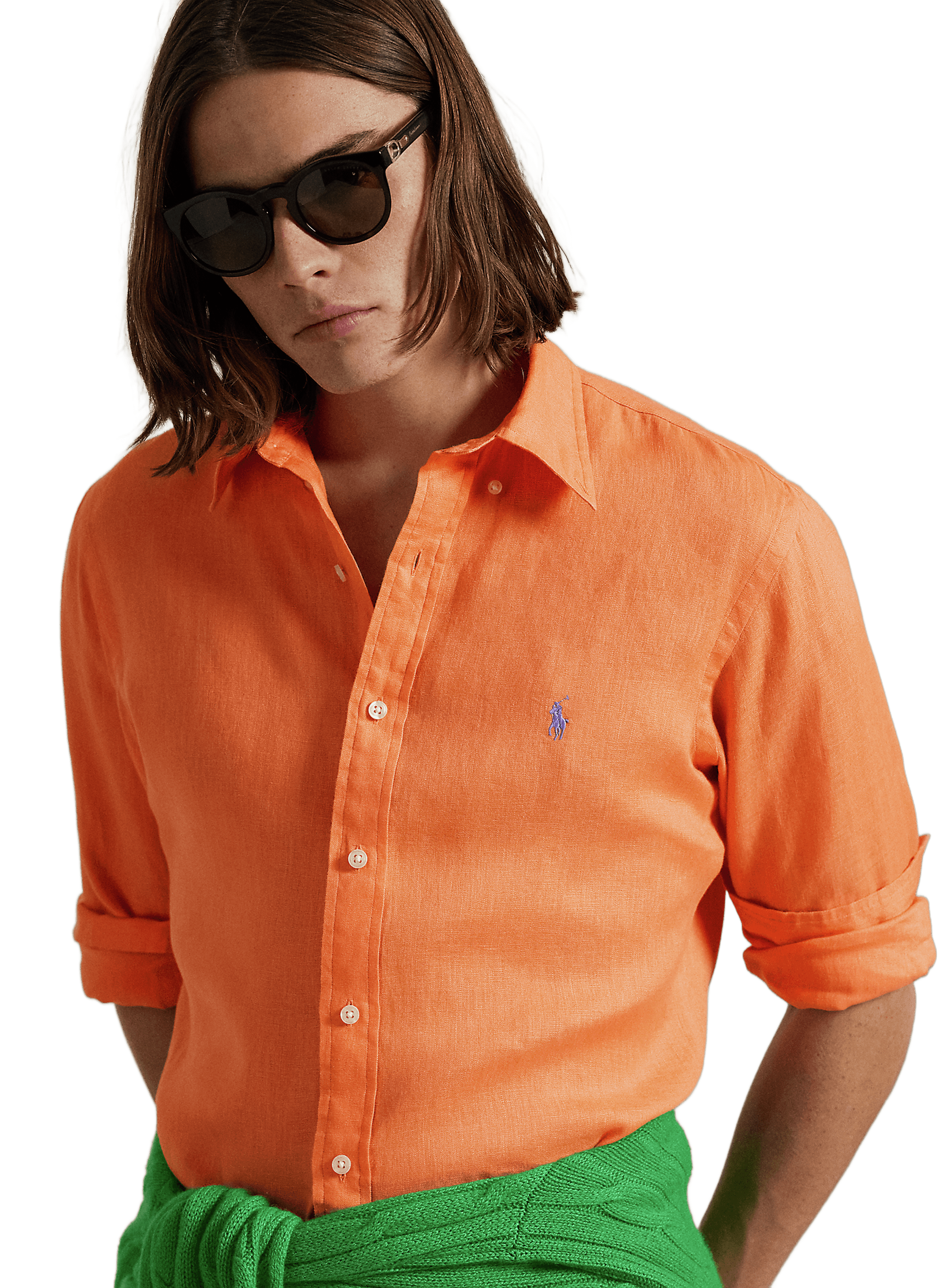 Chemise en lin POLO RALPH LAUREN Orange