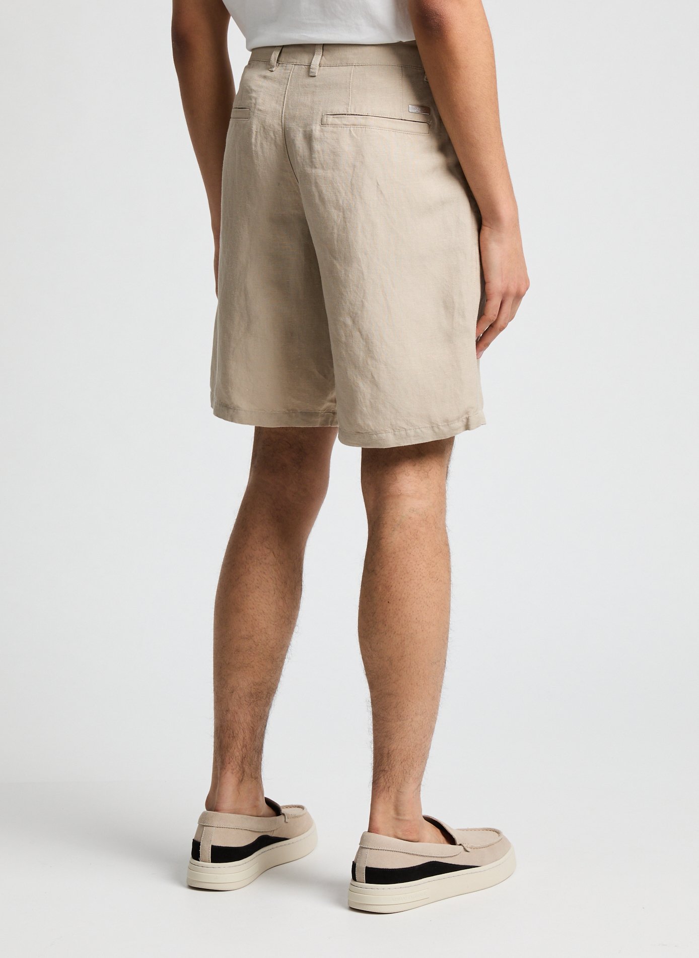 Linen-blend shorts ARMANI EXCHANGE Beige