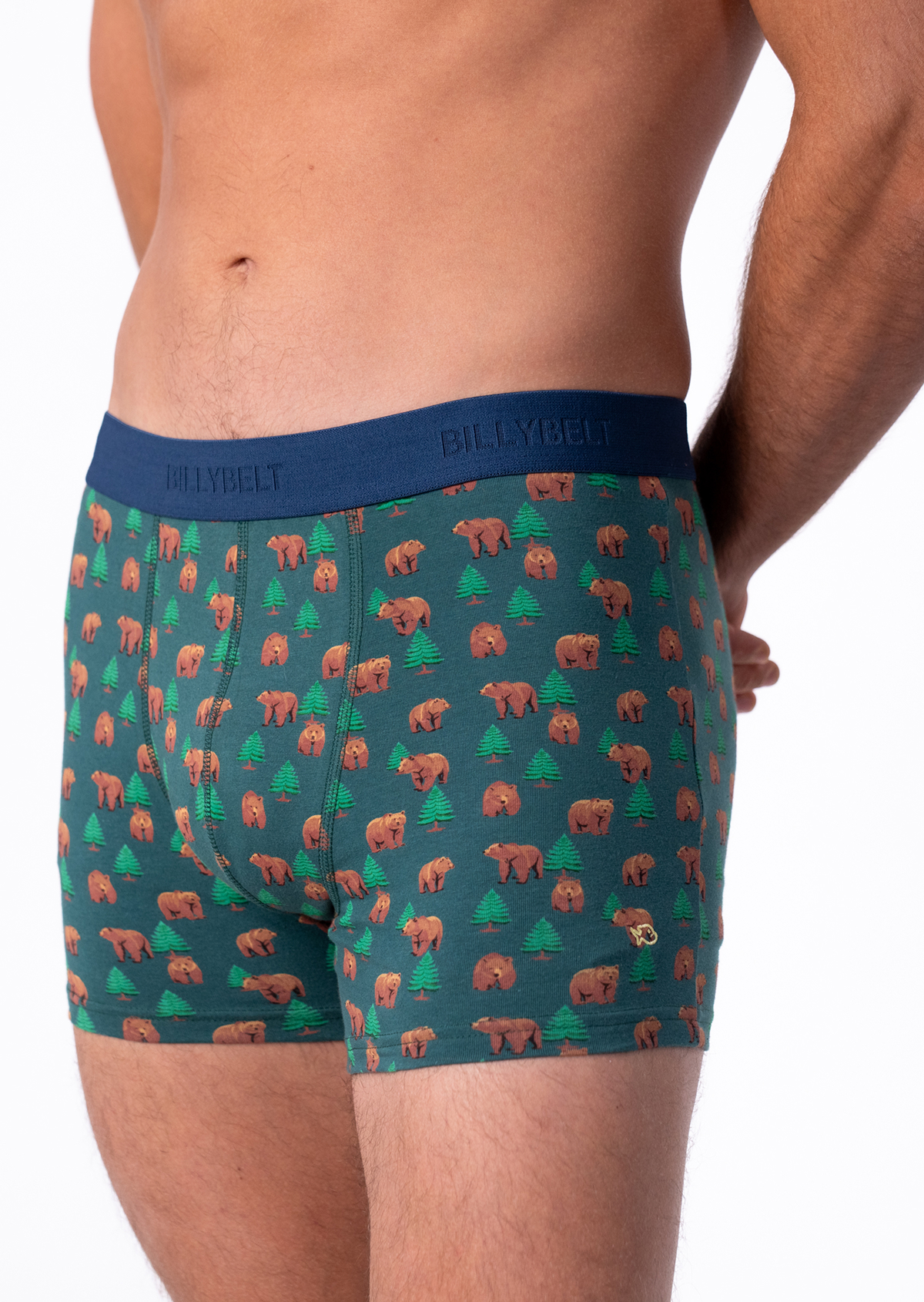 Boxer en coton biologique Vert
