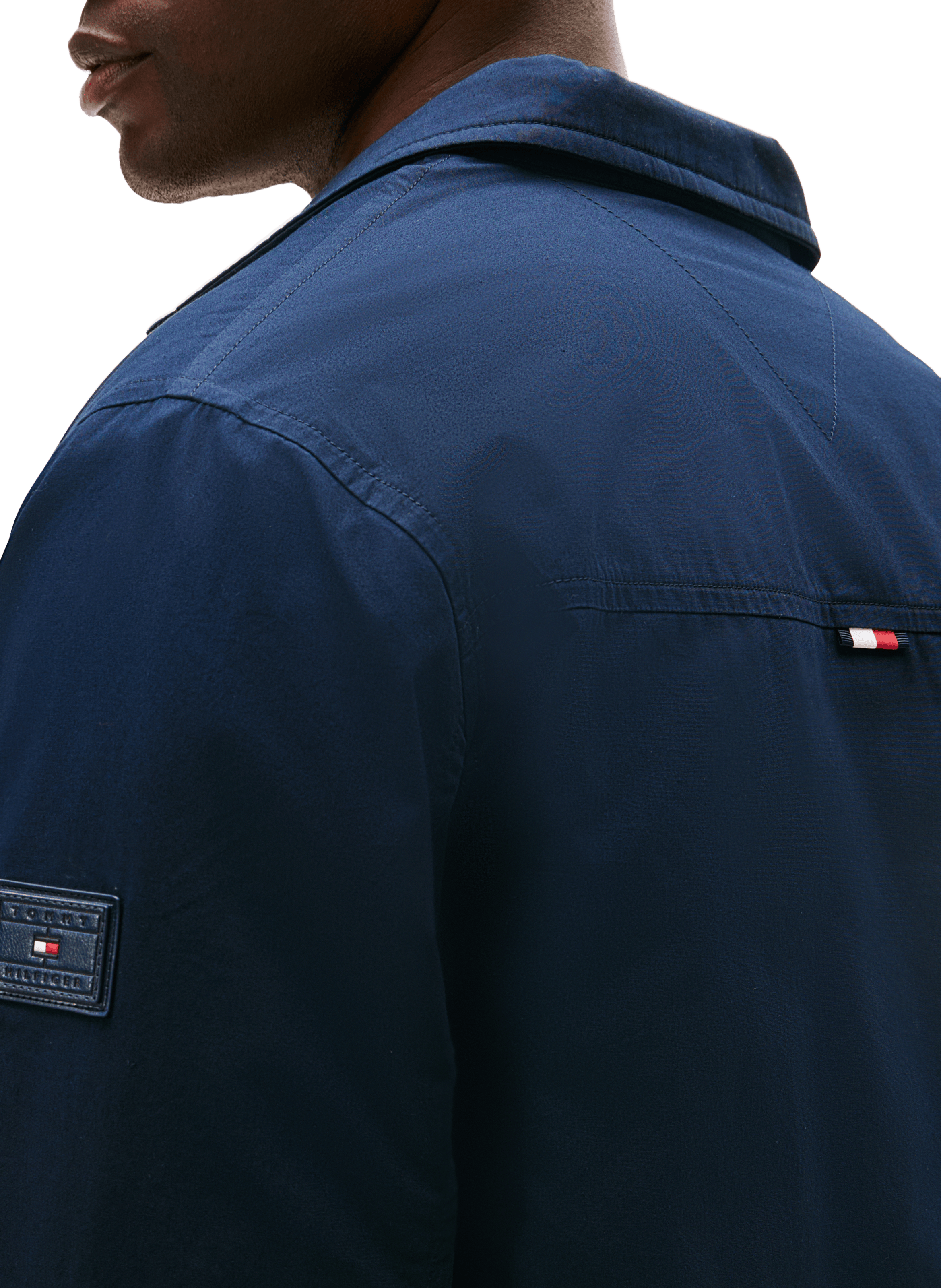 Straight cotton overshirt TOMMY HILFIGER Blue
