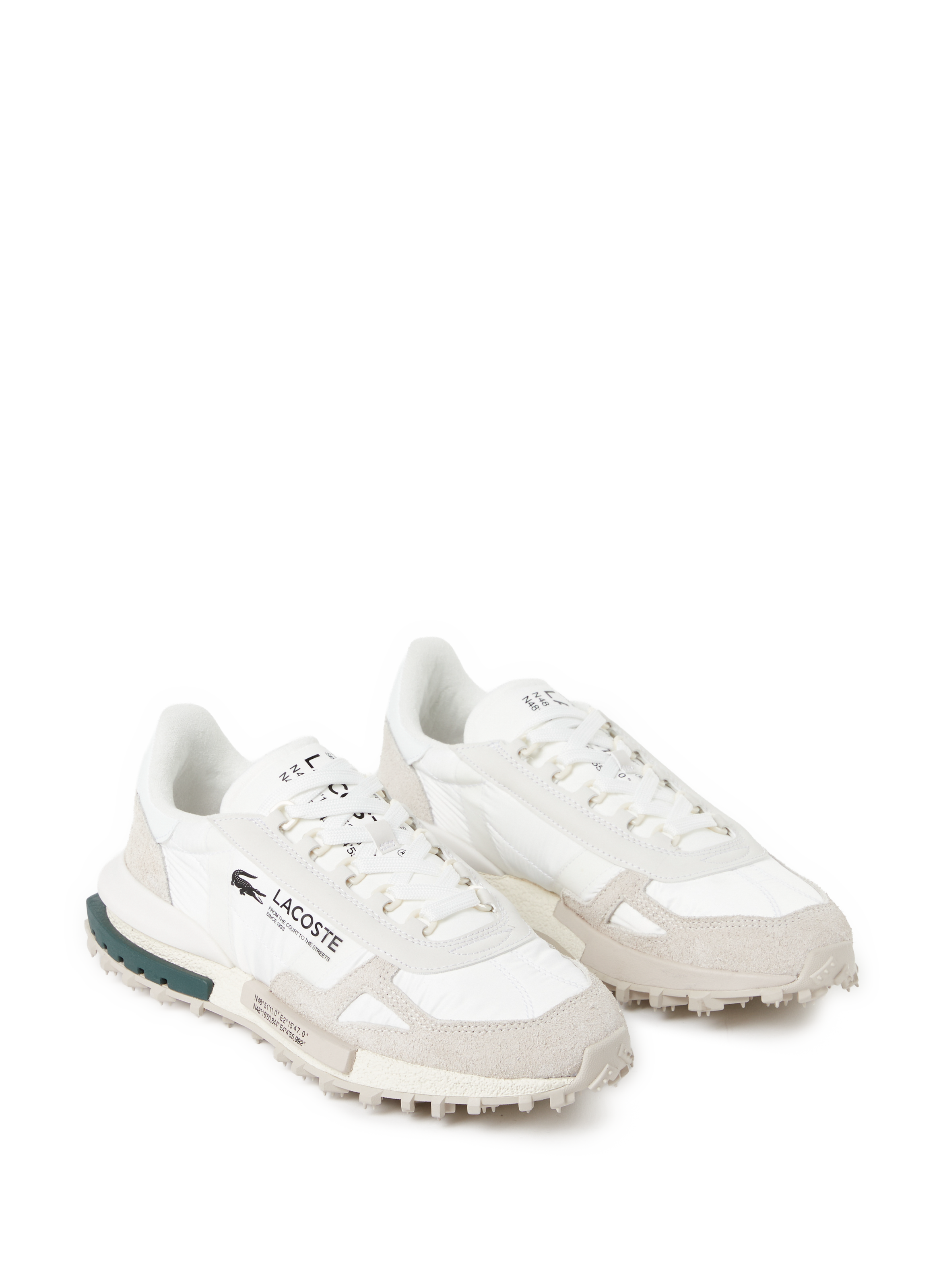 Bi-material sneakers LACOSTE White