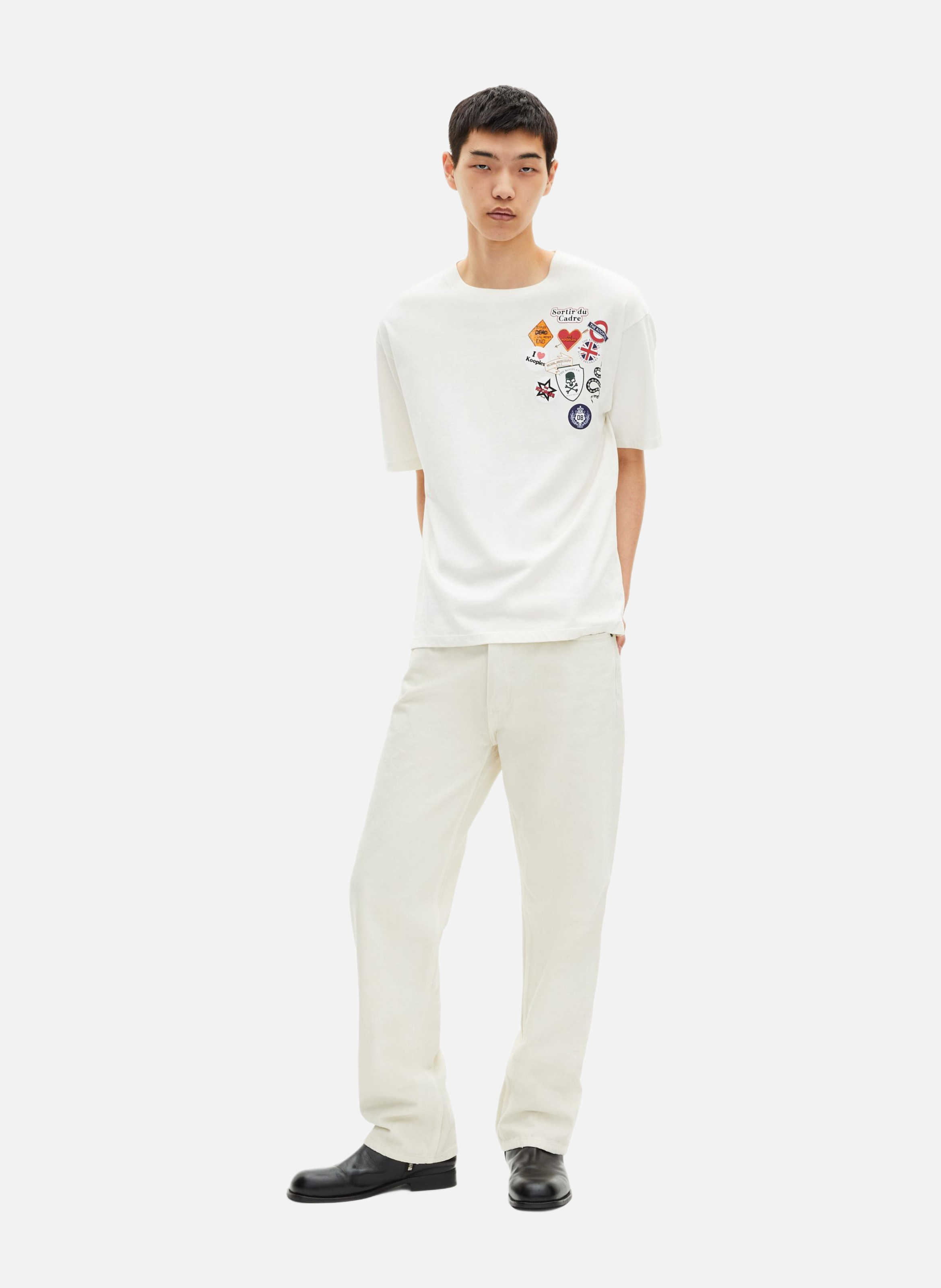 T-shirt imprimé effet pins THE KOOPLES Beige