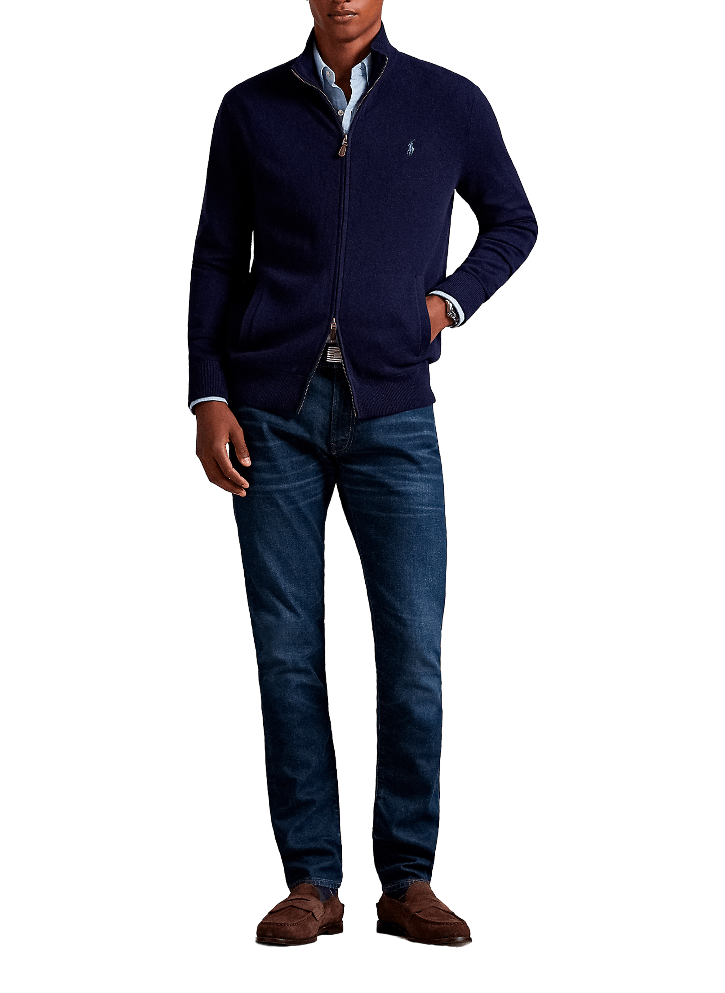 High-neck wool vest POLO RALPH LAUREN Blue