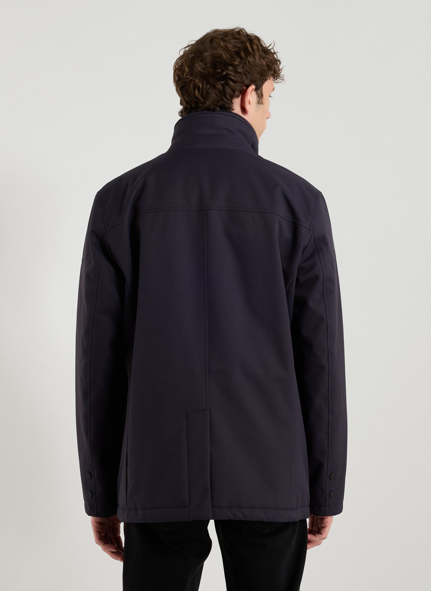 Parka droite Collin à col montant SAVE THE DUCK Bleu