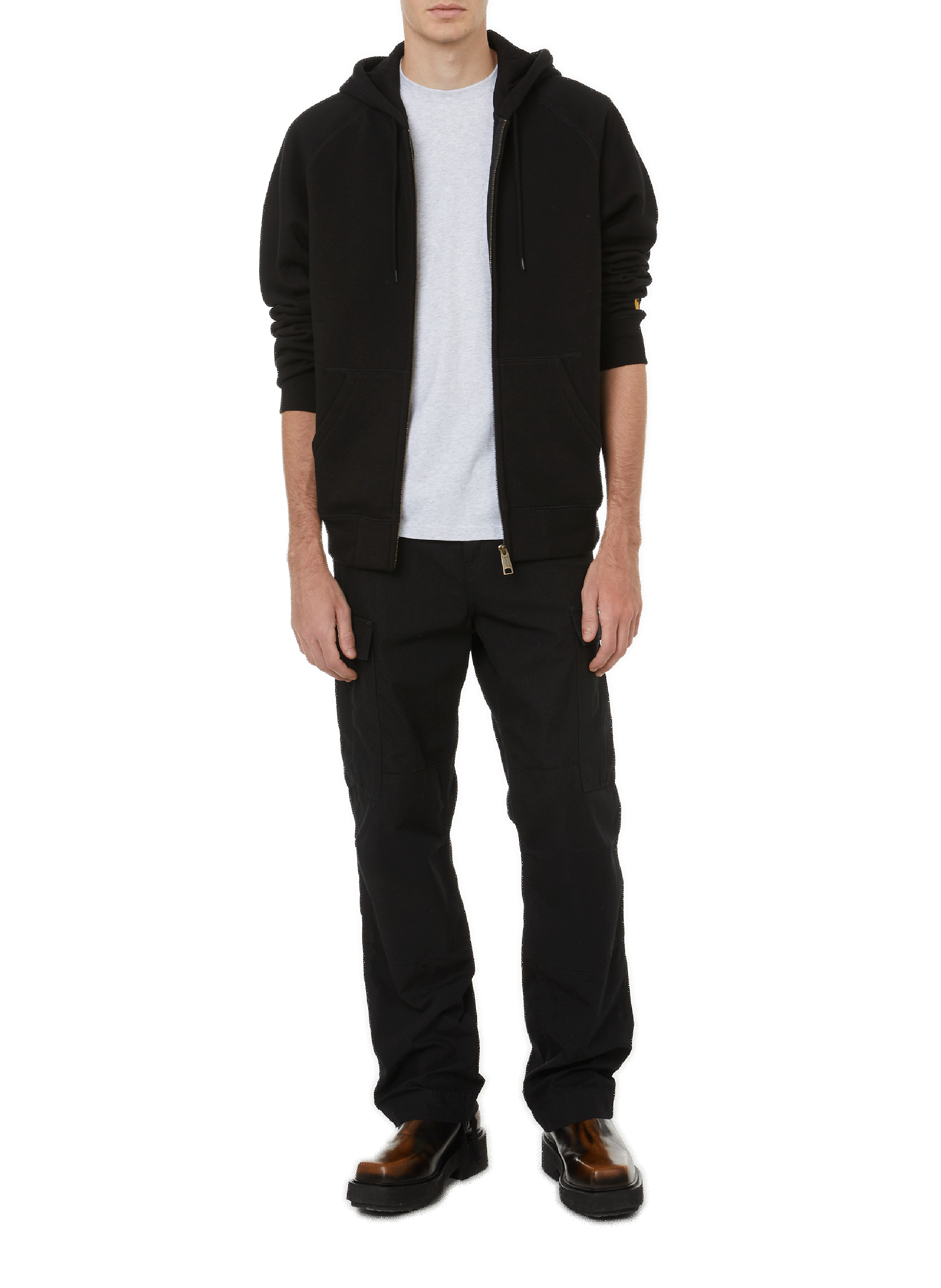 Hoodie zippé en coton CARHARTT WIP Noir