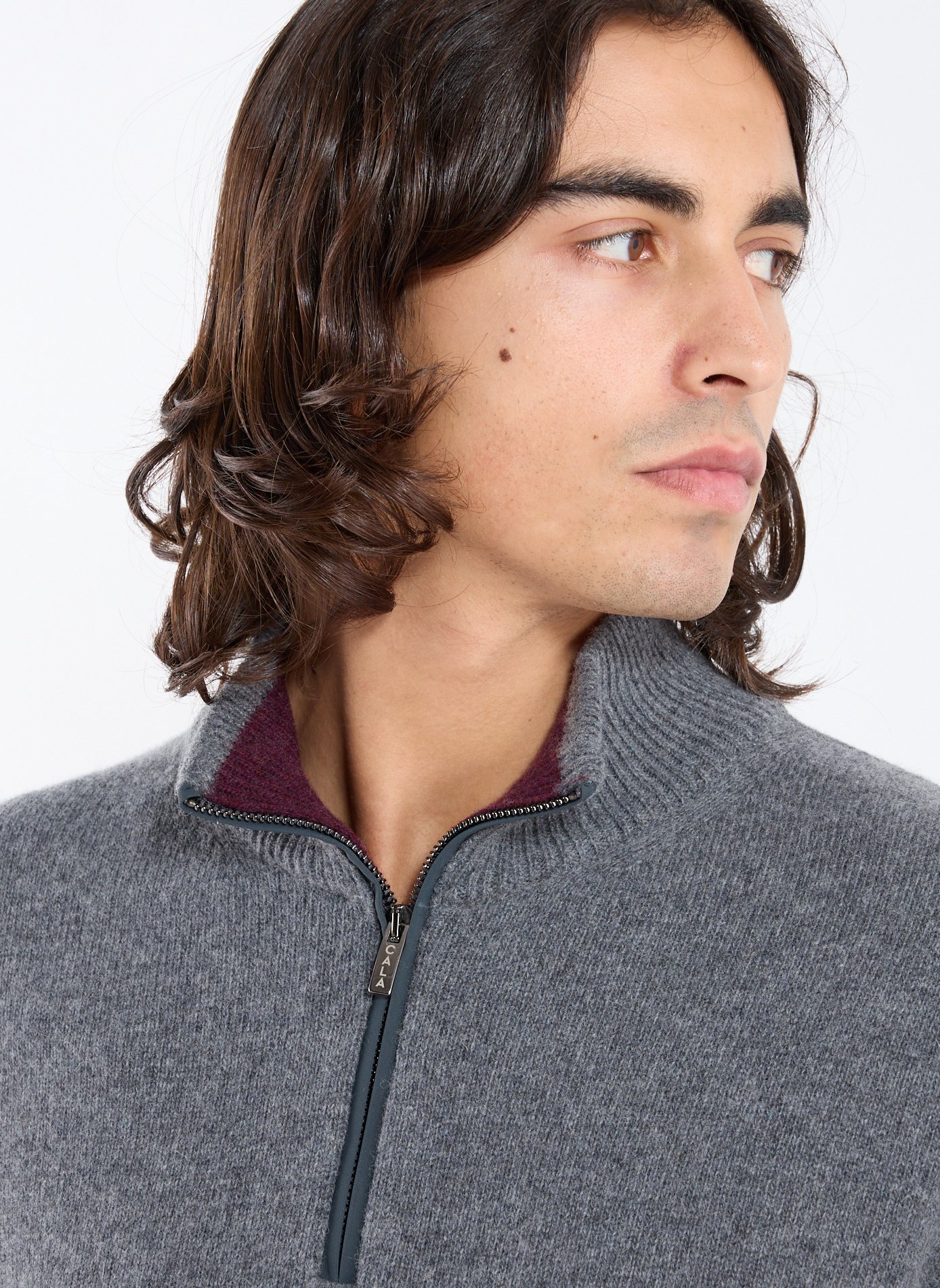 Pull col zippé en laine mélangée 1789 CALA Multicolore