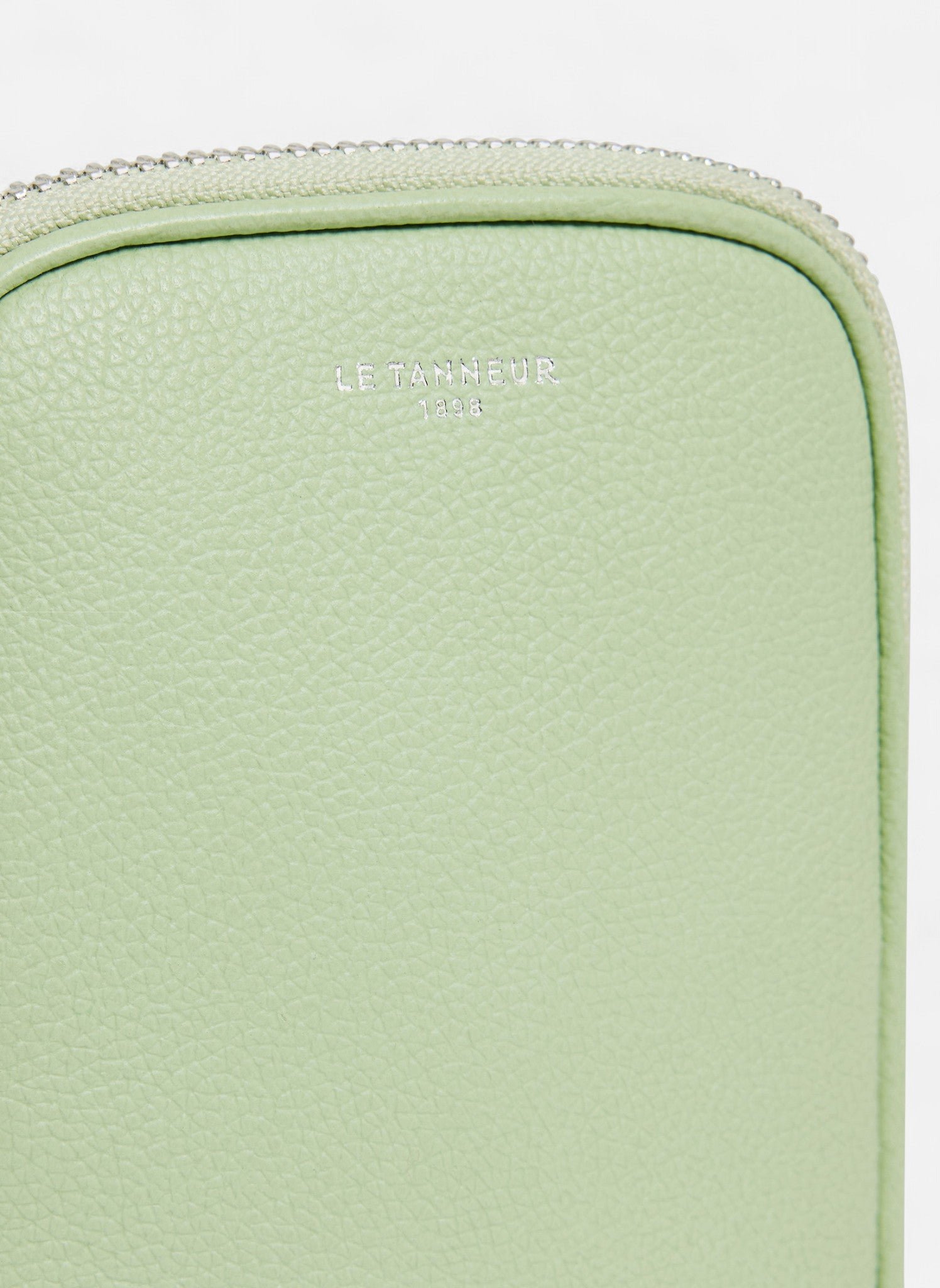 Etui téléphone en cuir grainé LE TANNEUR Vert