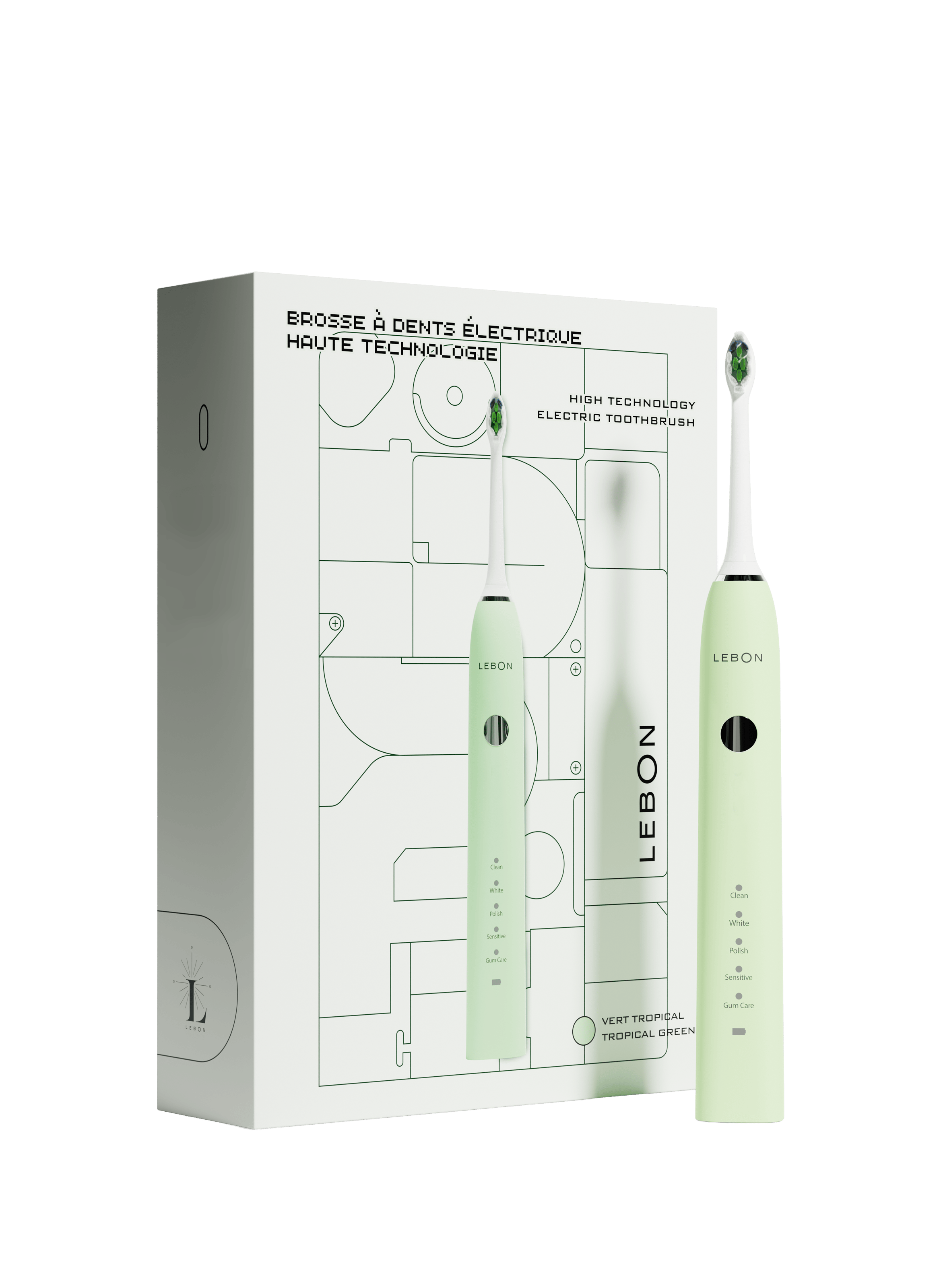 Elektrische Zahnbürste LE BON Vert tropical