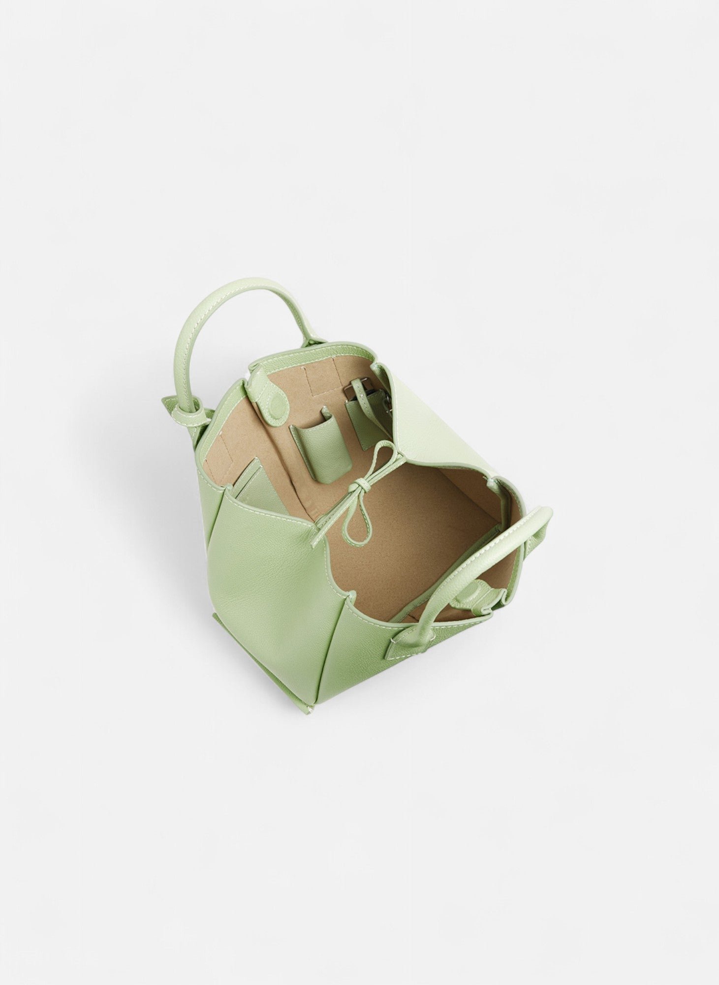 Petit sac à main Elena en cuir grainé LE TANNEUR Vert