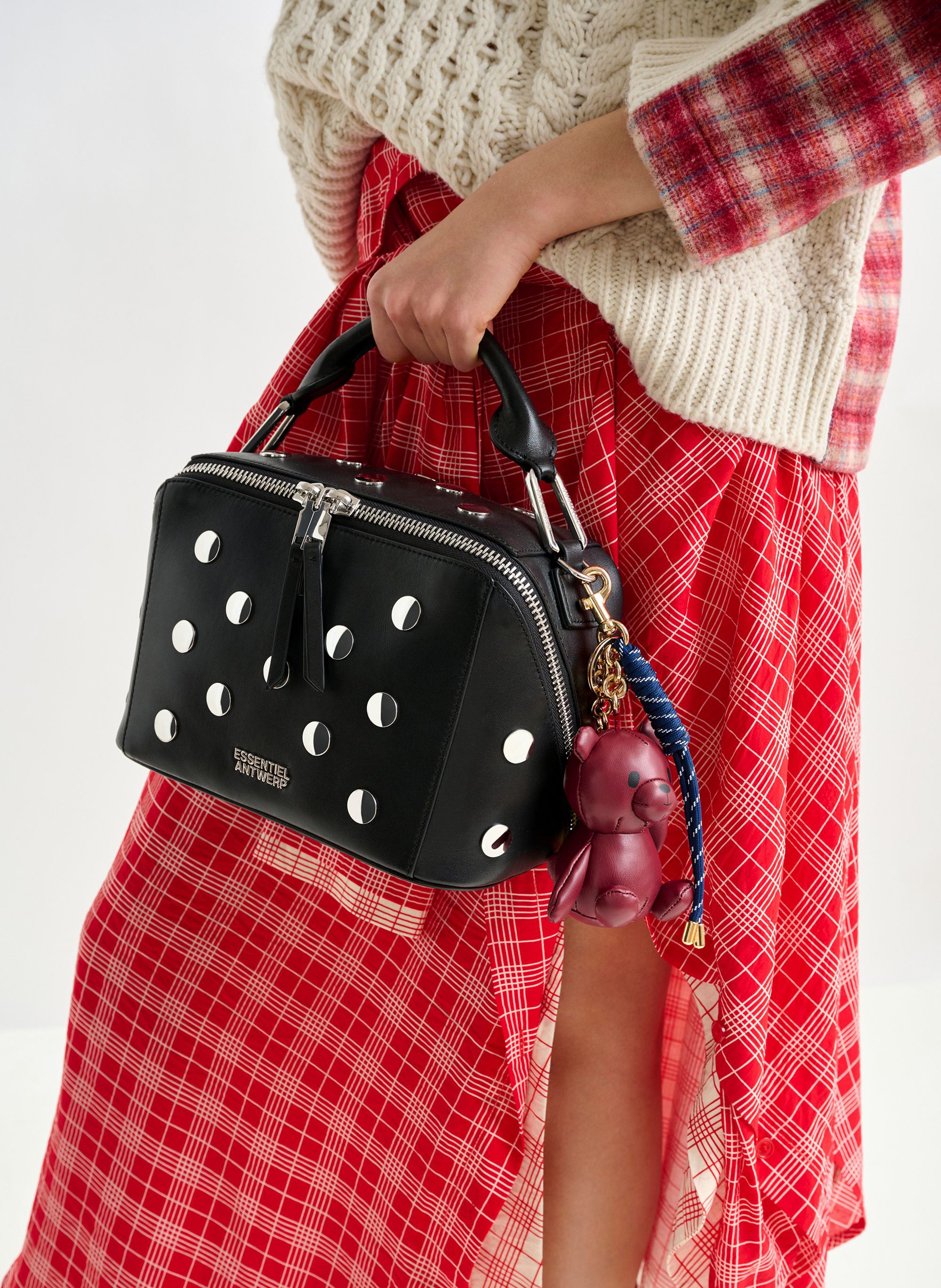 Sac bandoulière en cuir imona ESSENTIEL ANTWERP Noir