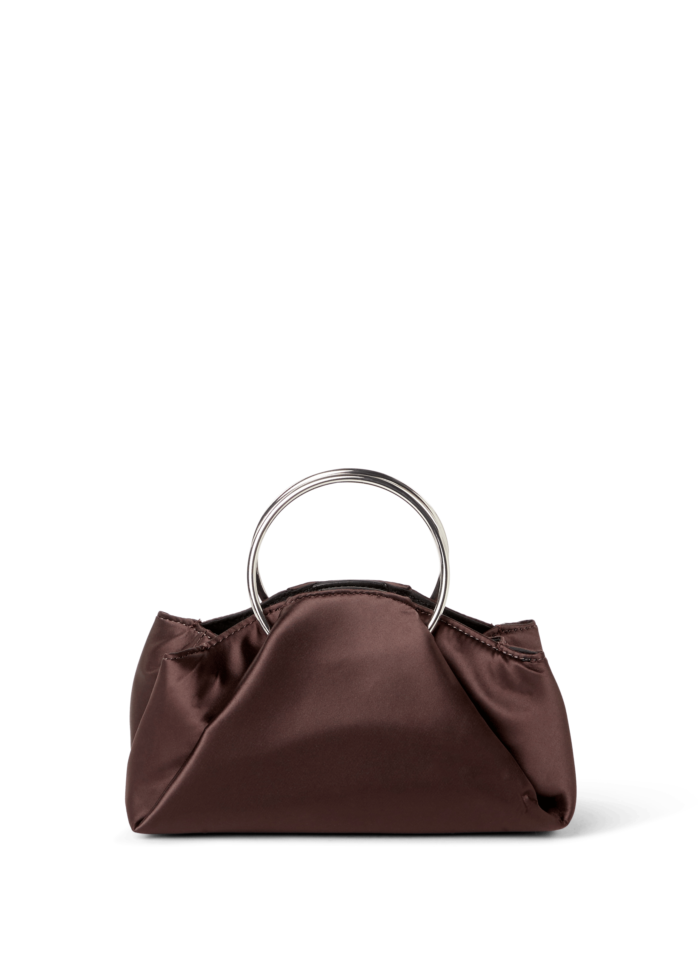 Sac à main satiné TOPSHOP Marron