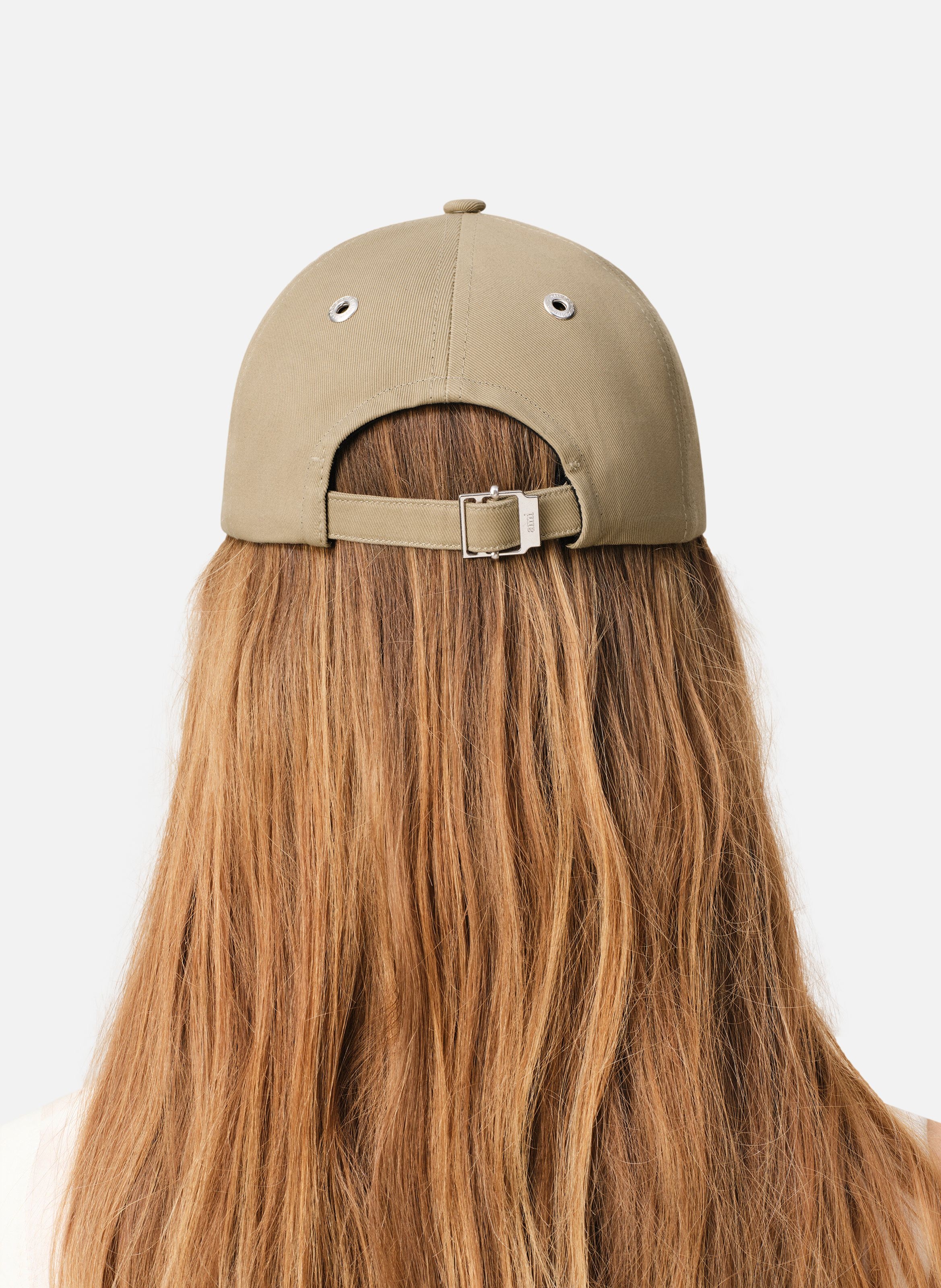 Casquette ami de coeur unisexe en coton AMI PARIS Beige