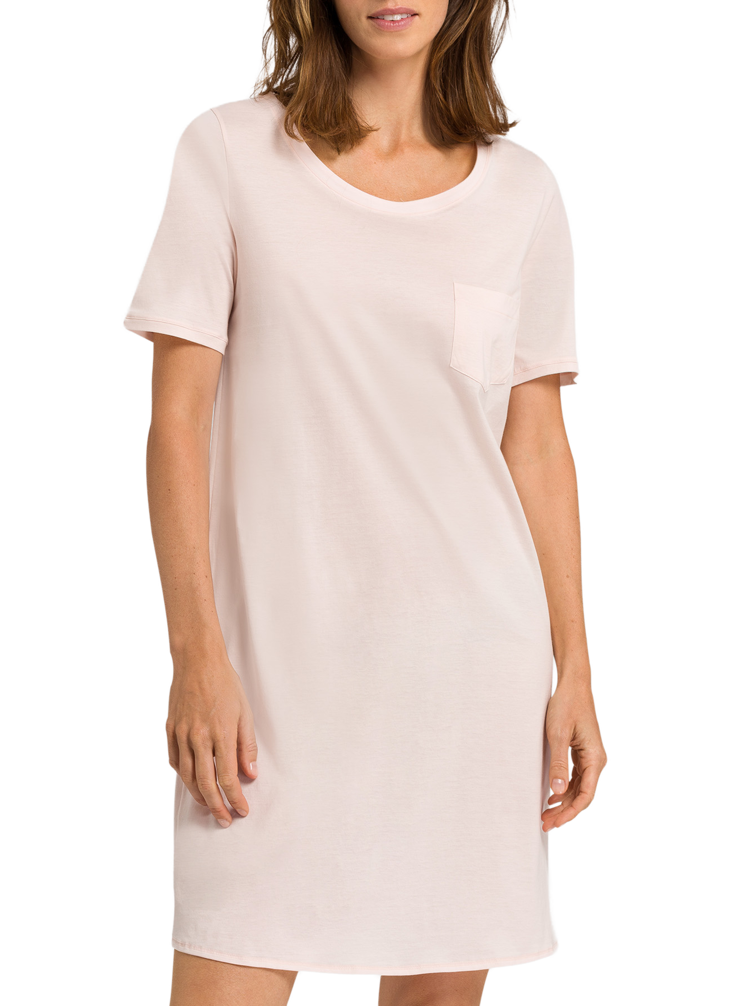 HANRO Chemise de nuit en coton Rose