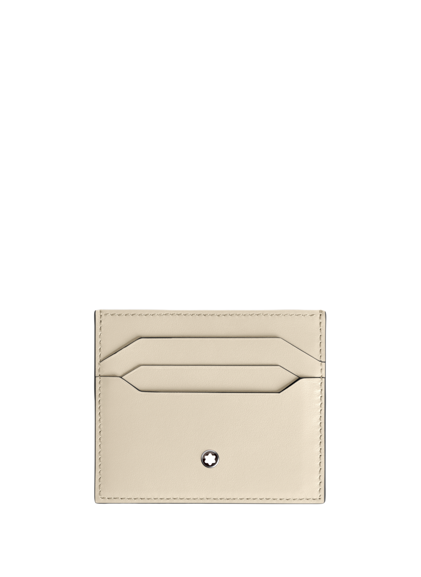 Compact leather card holder MONTBLANC Beige
