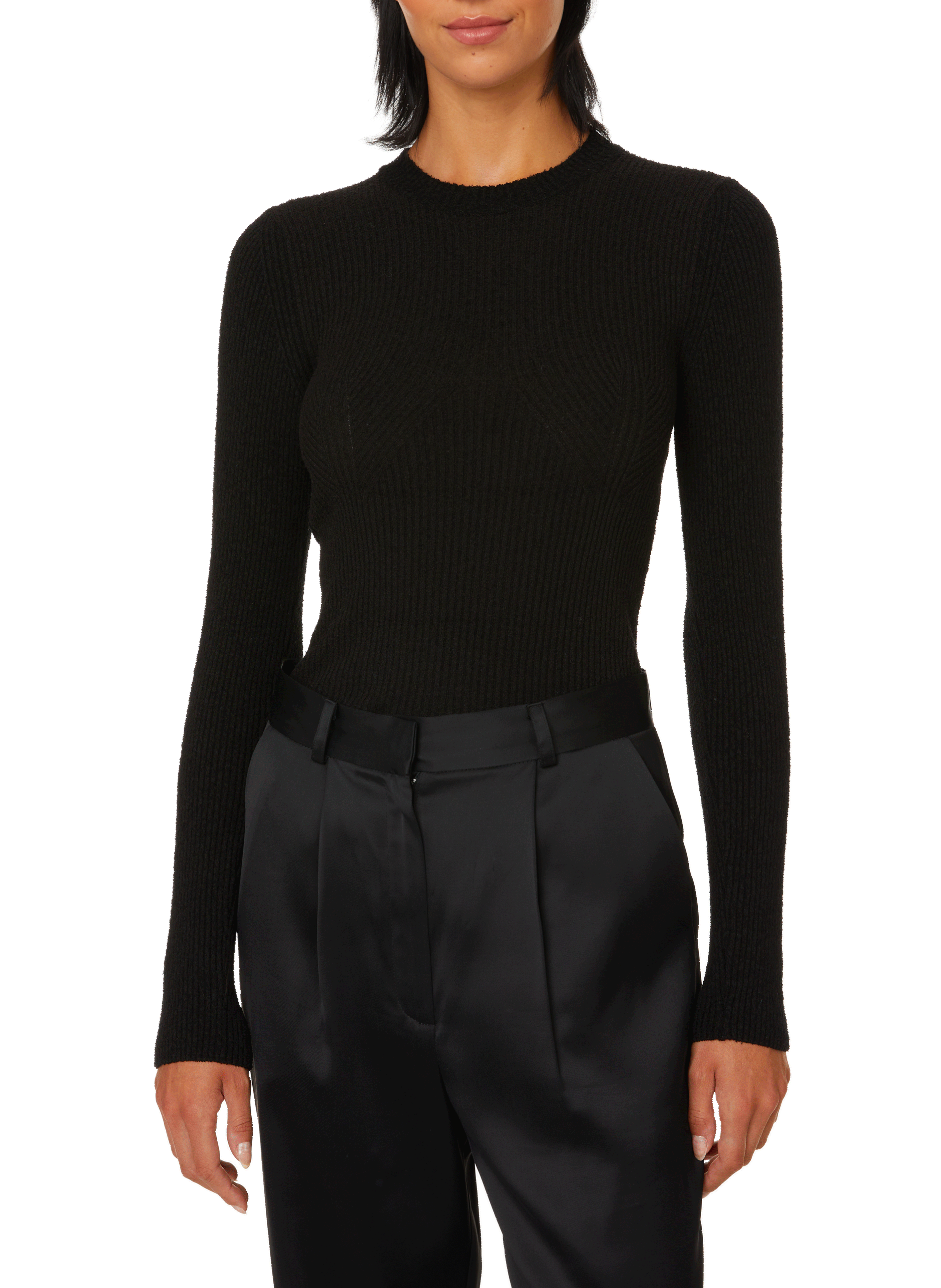 Pull cintré avec découpe dans le dos SAISON 1865 Noir