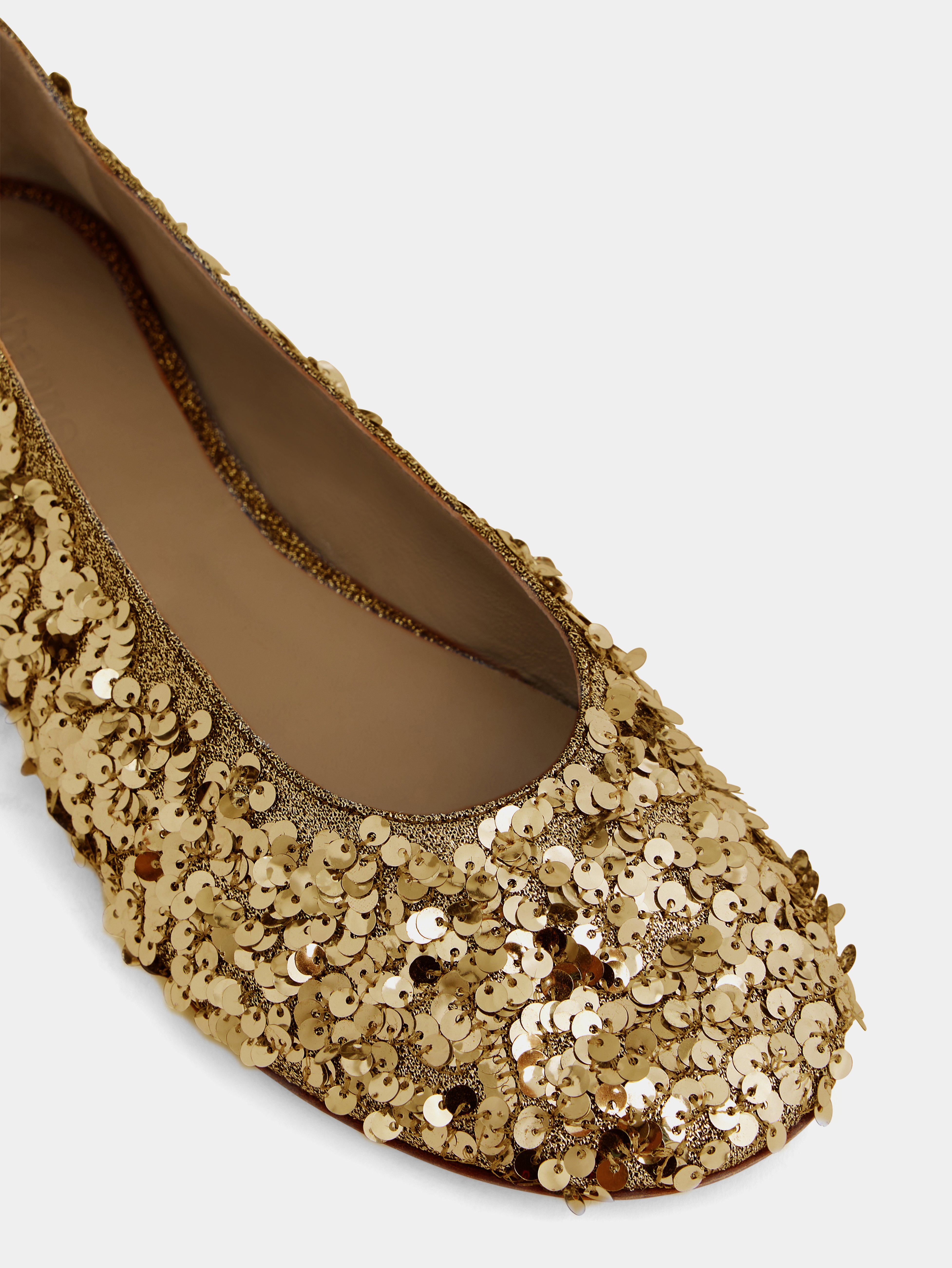 Ballerines avec sequins RABANNE Doré